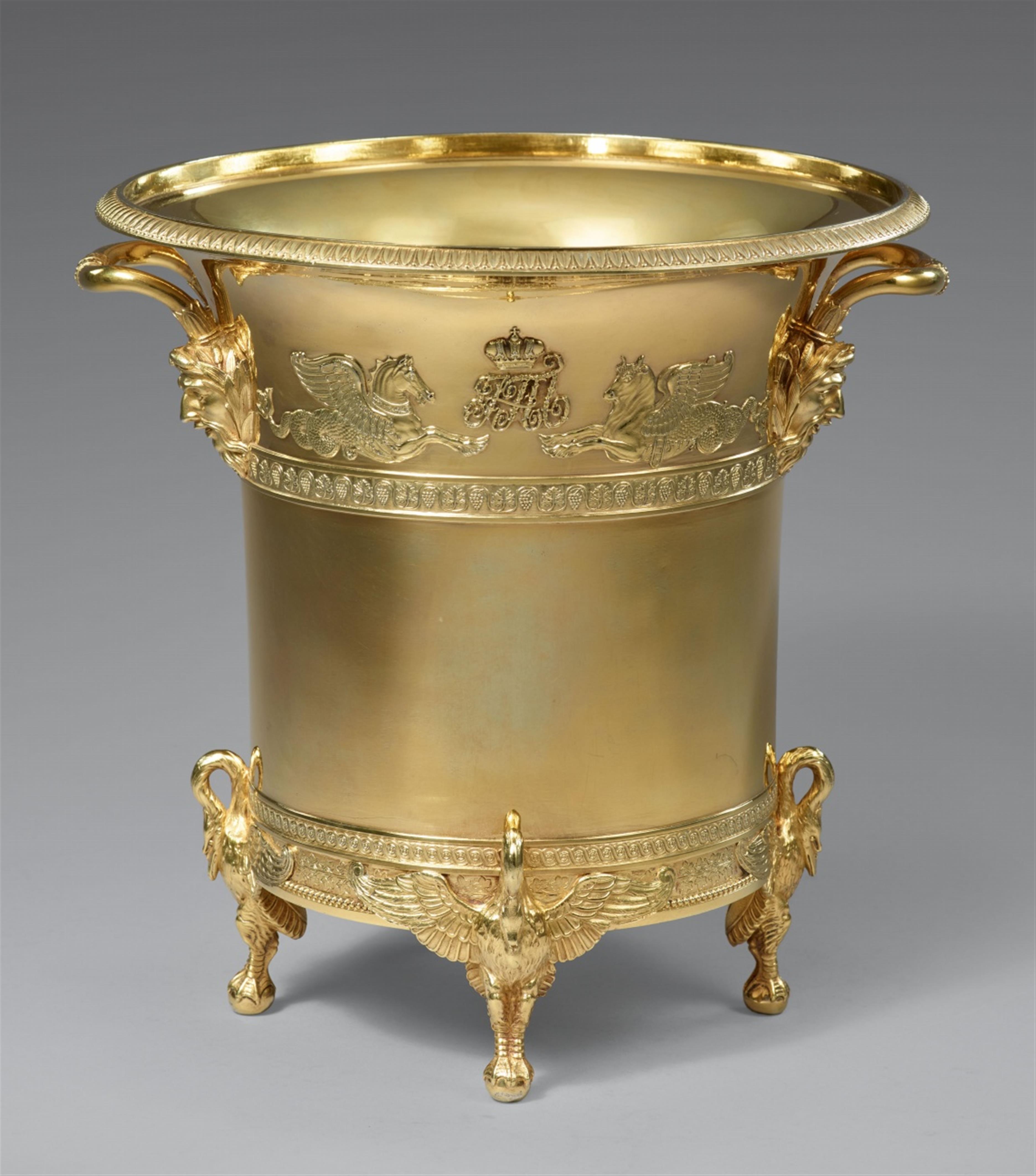 A silver gilt wine cooler from a service made for Grand Prince Nicholas Pavlovich - image-1