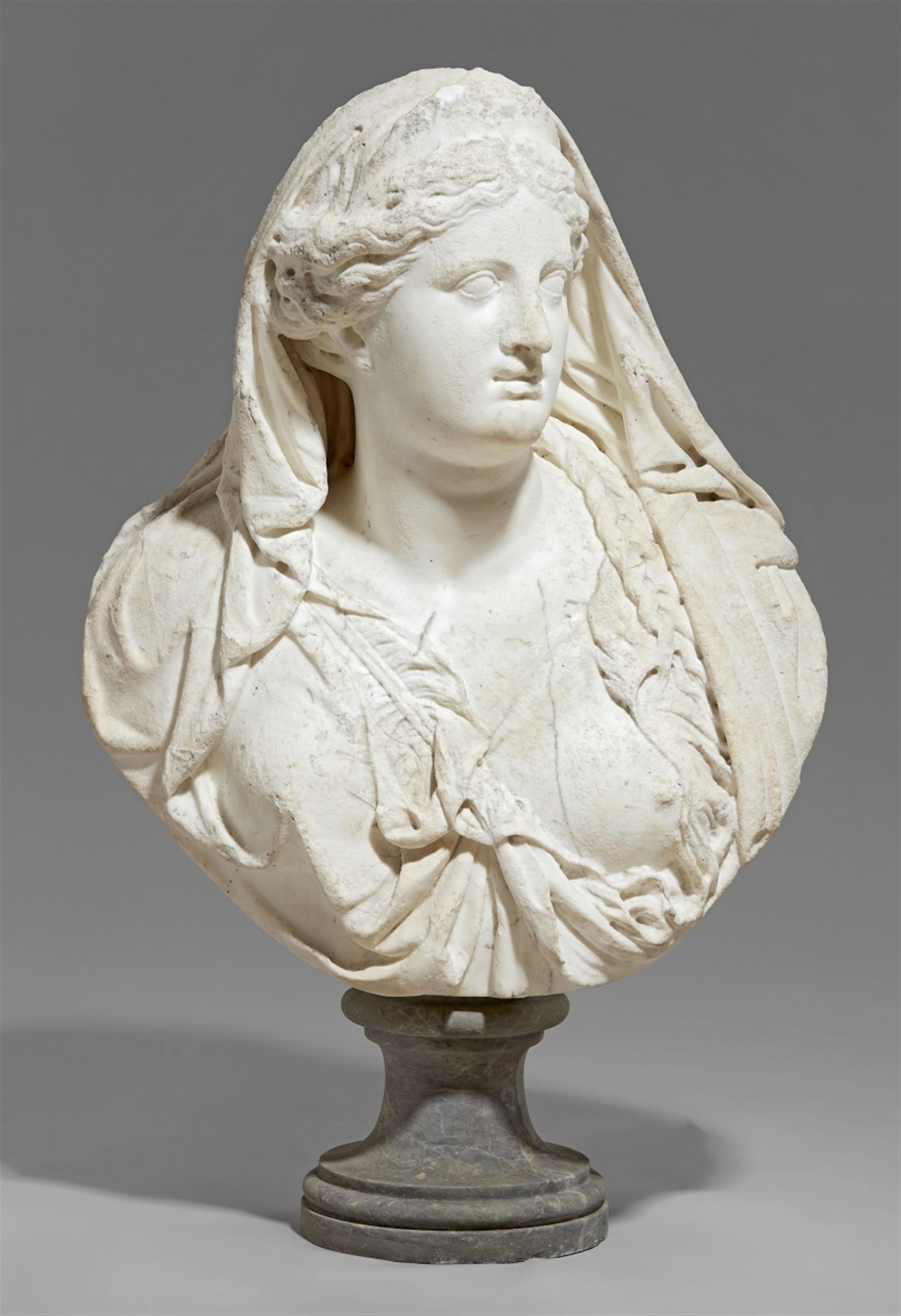 A Roman marble bust of Juno - image-1