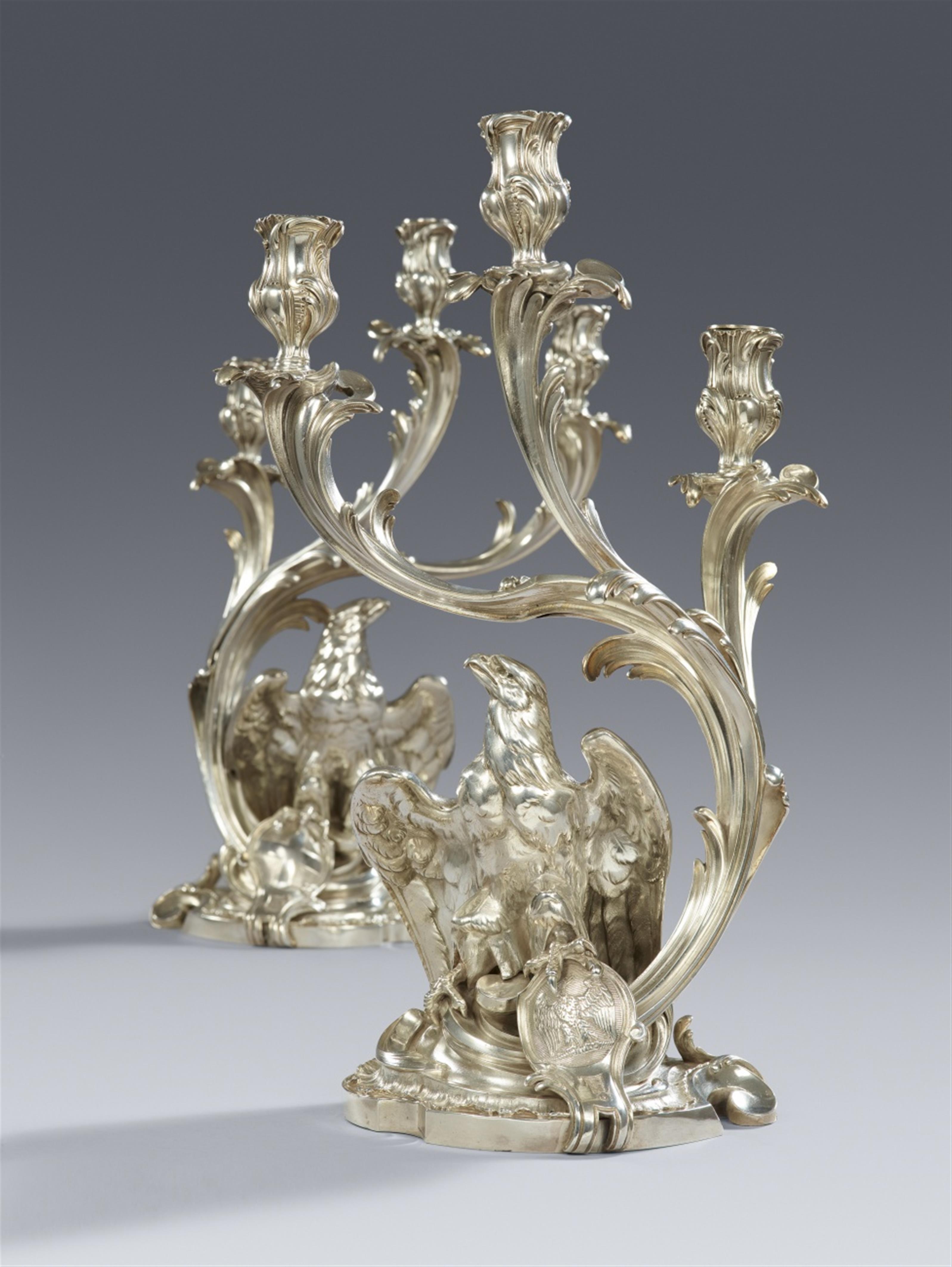 A pair of silver candelabrum from the wedding service made for Maria Letizia Bonaparte - image-4