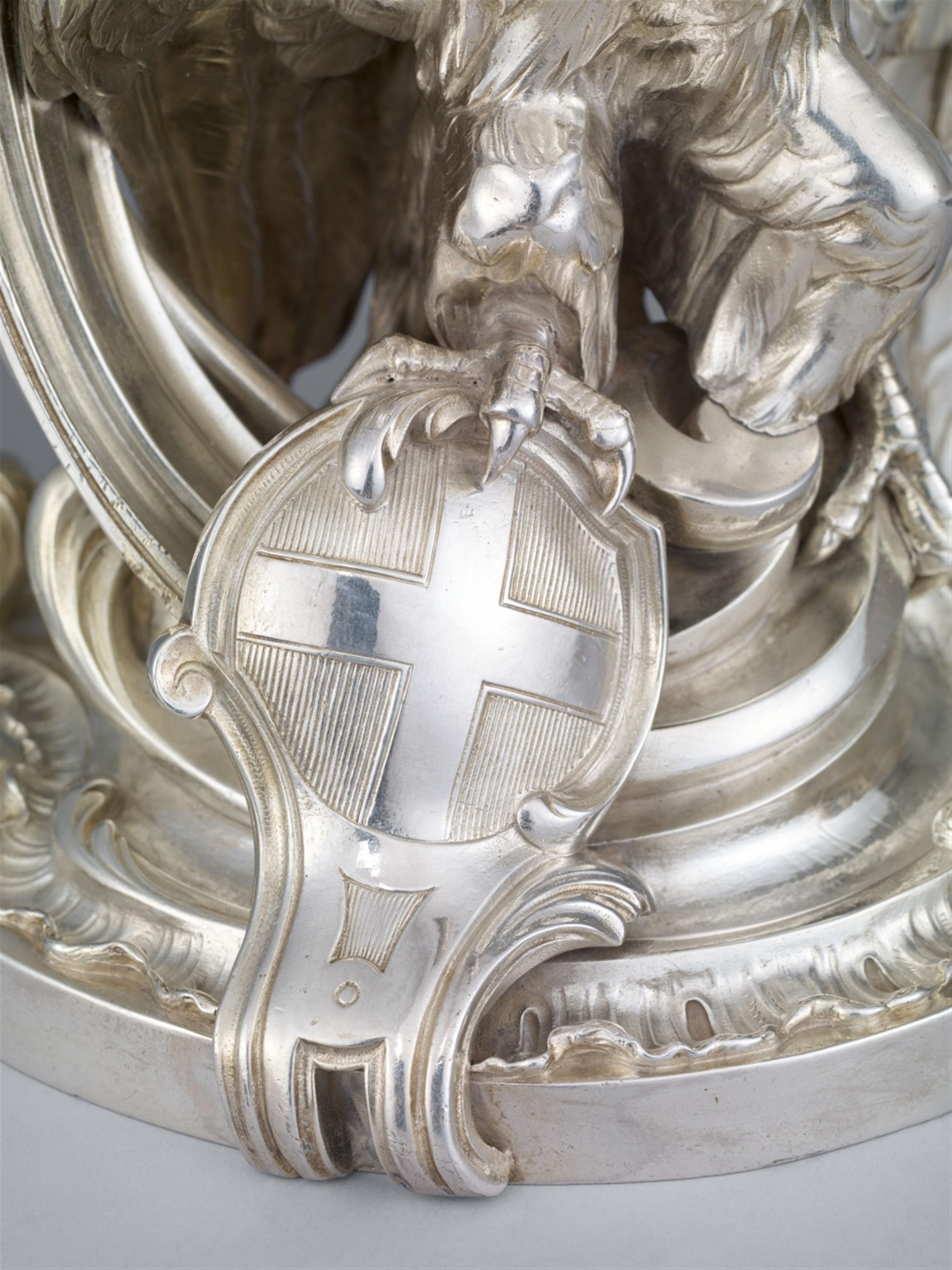 A pair of silver candelabrum from the wedding service made for Maria Letizia Bonaparte - image-6