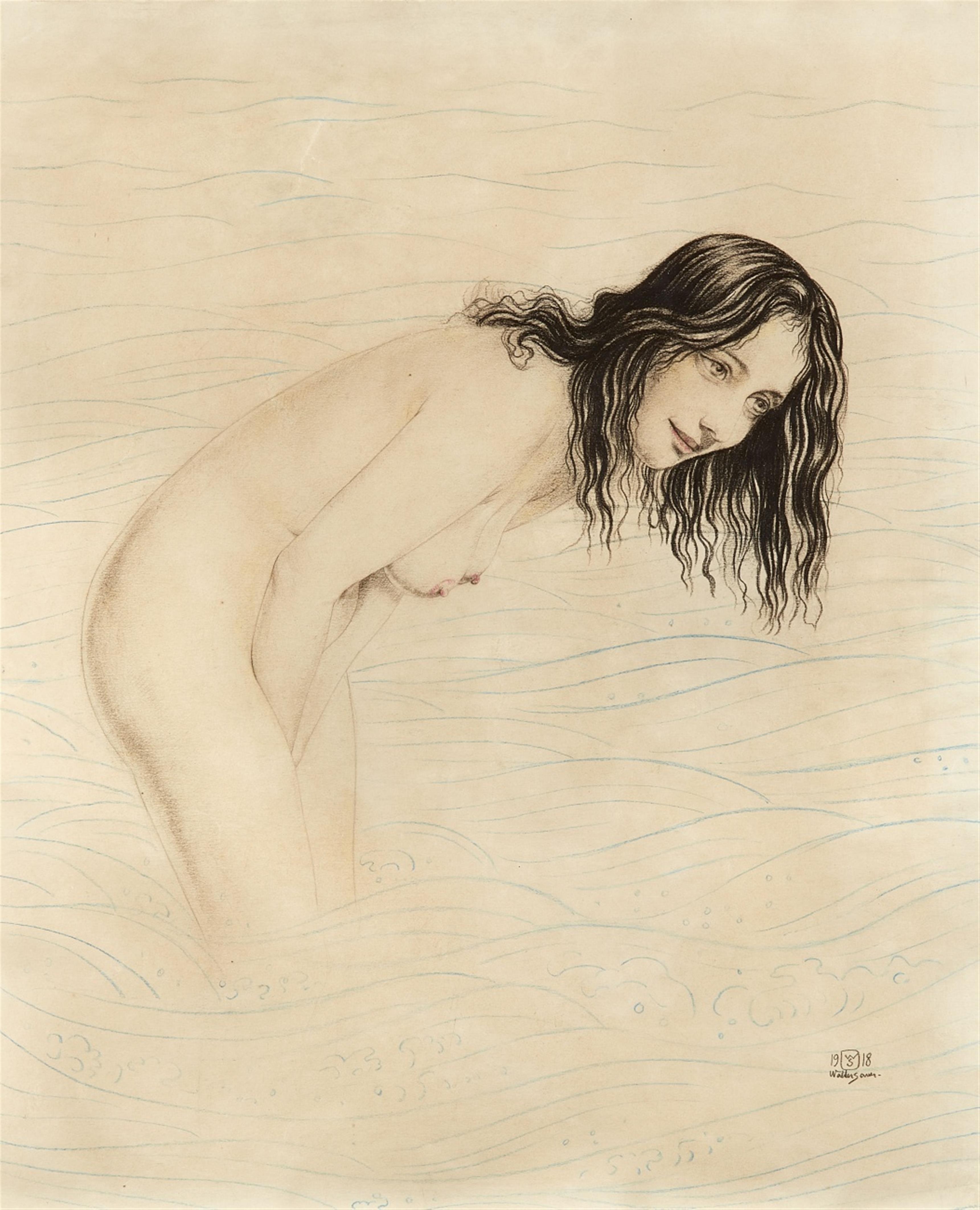 Walter Sauer - Young Woman Bathing - image-1
