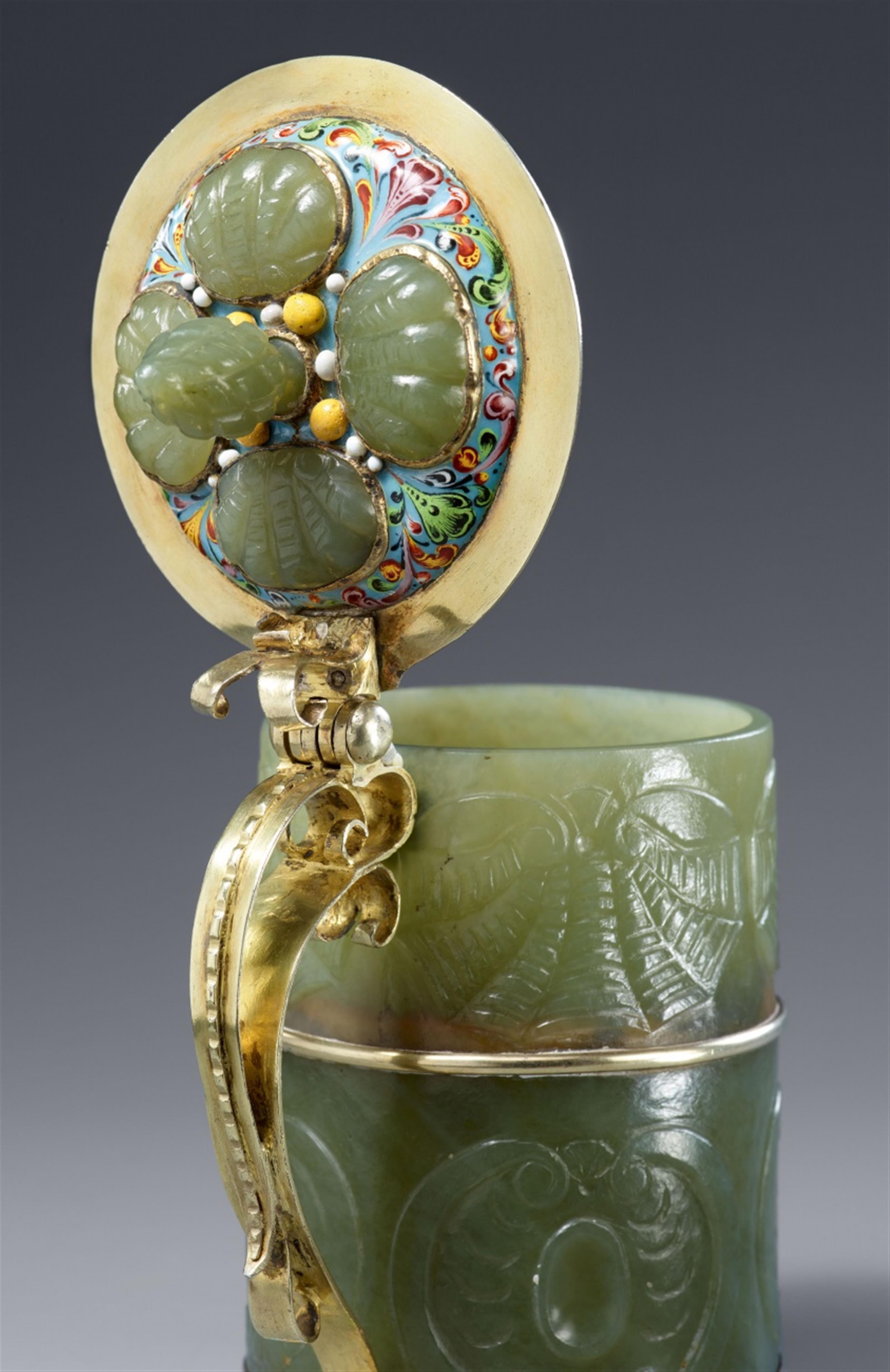 A courtly carved jade tankard - image-3