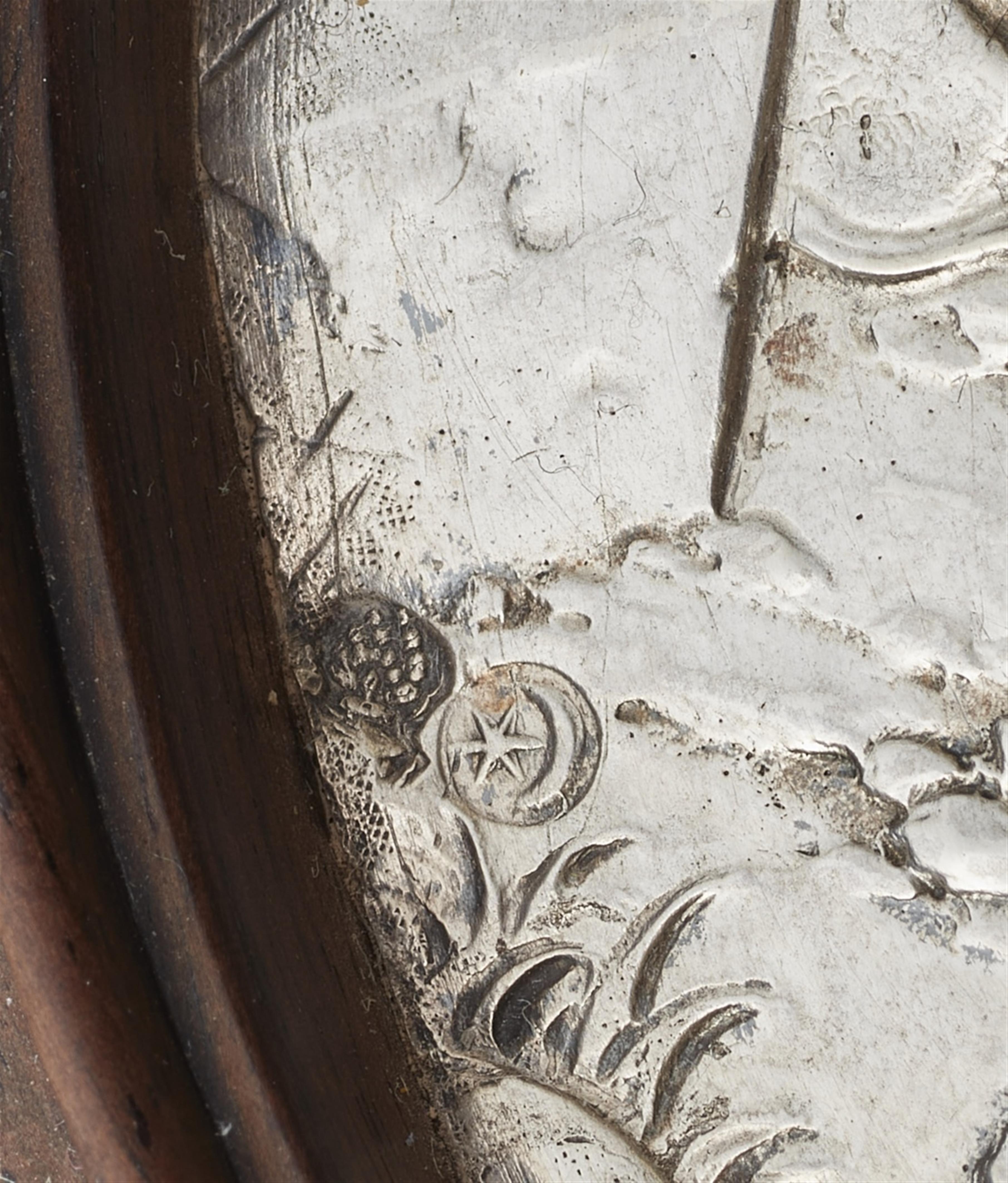 An Augsburg silver relief with Saint John the Apostle adoring the Virgin - image-2