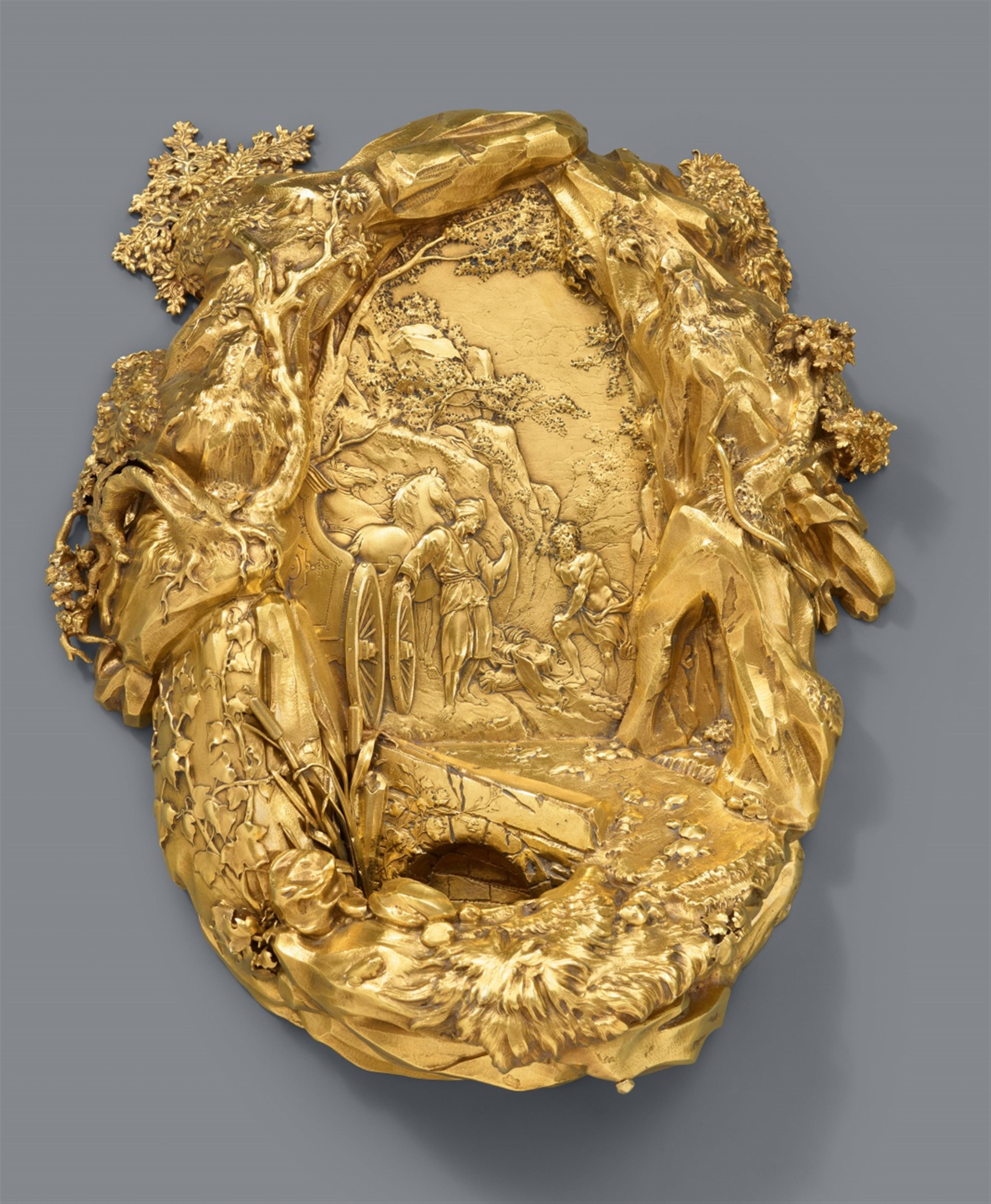 An important silver gilt holy water stoop - image-1