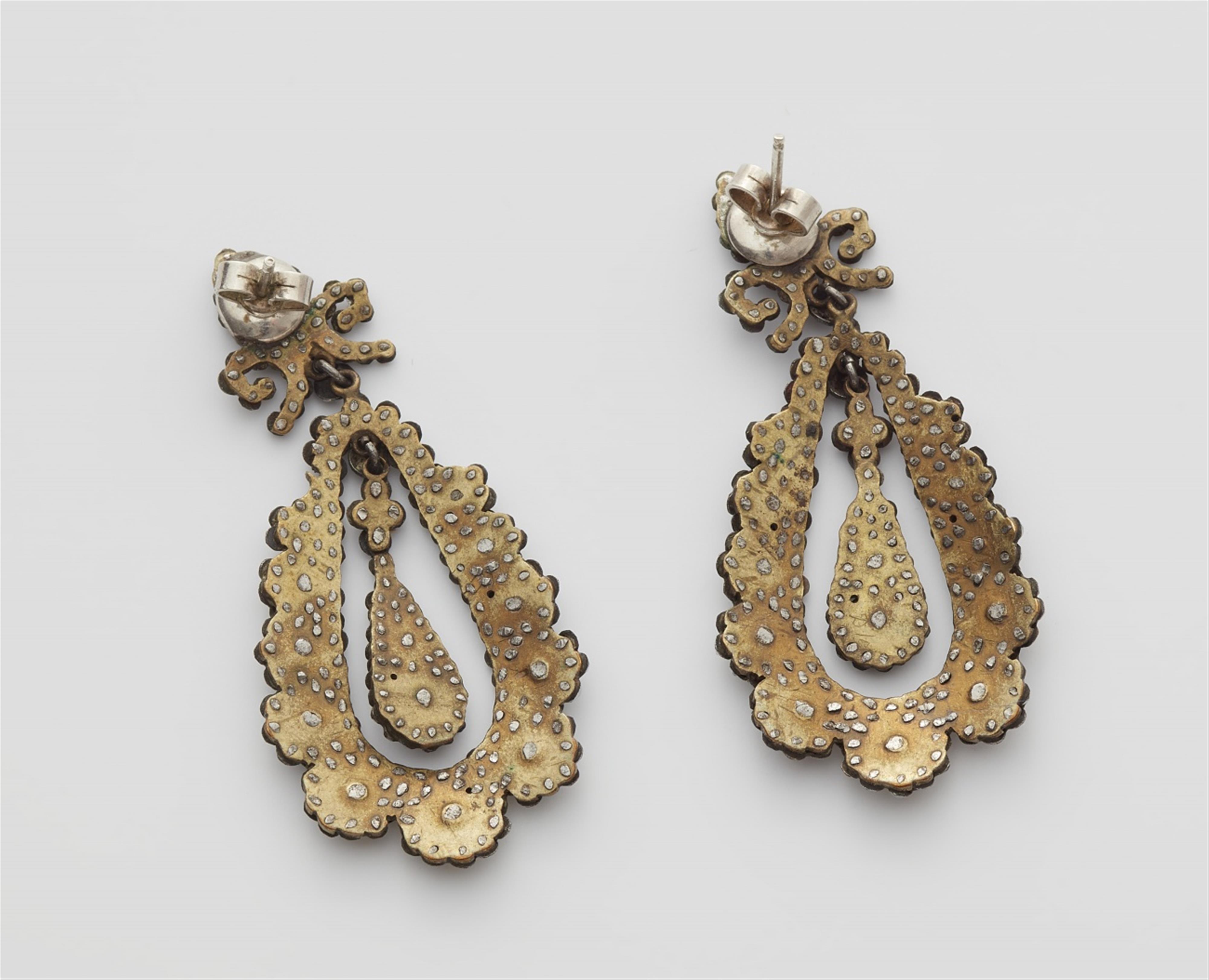 A pair of cut steel pendant earrings - image-2