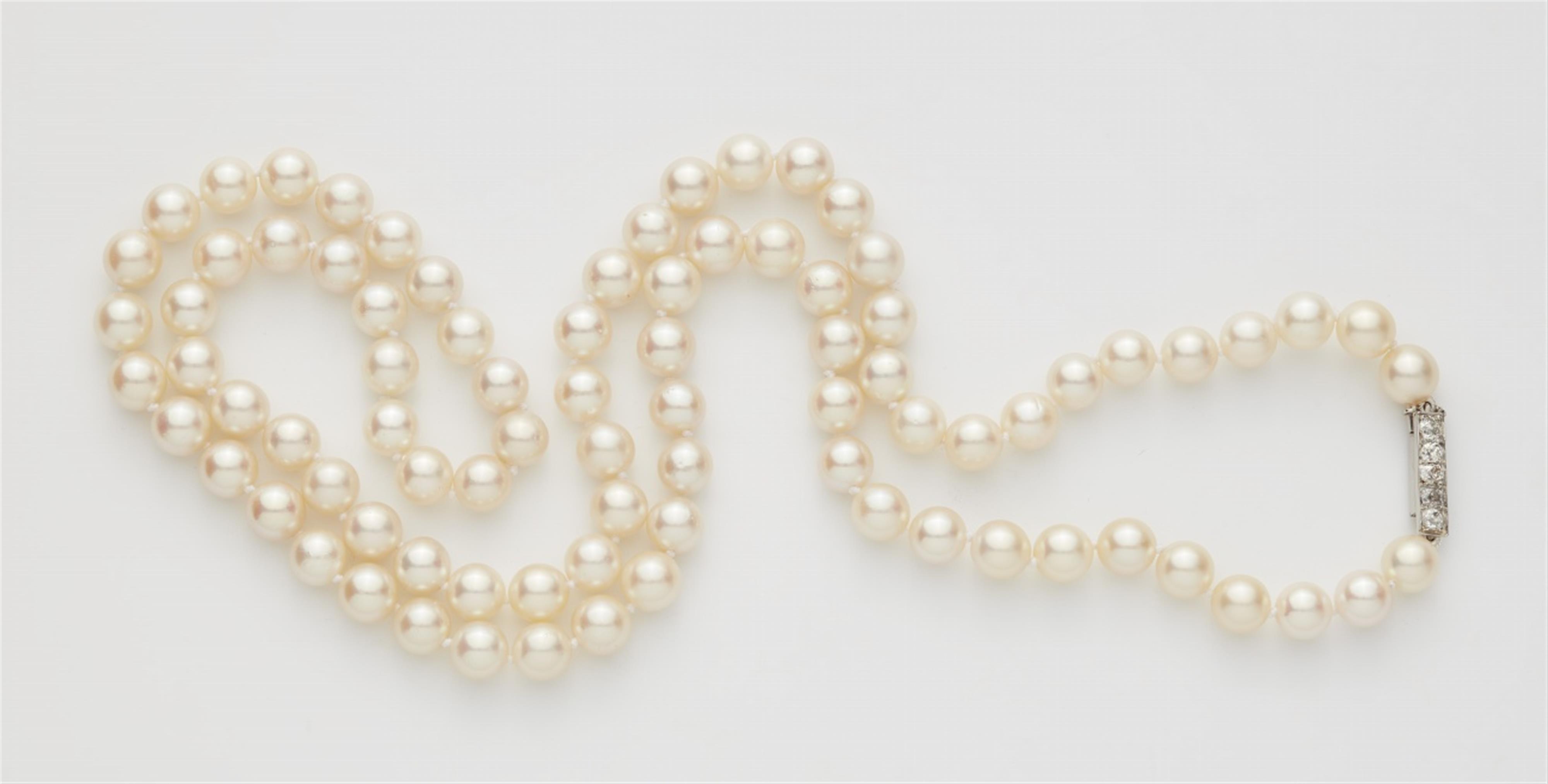 Perlen-Sautoir mit Diamantschließe - image-1