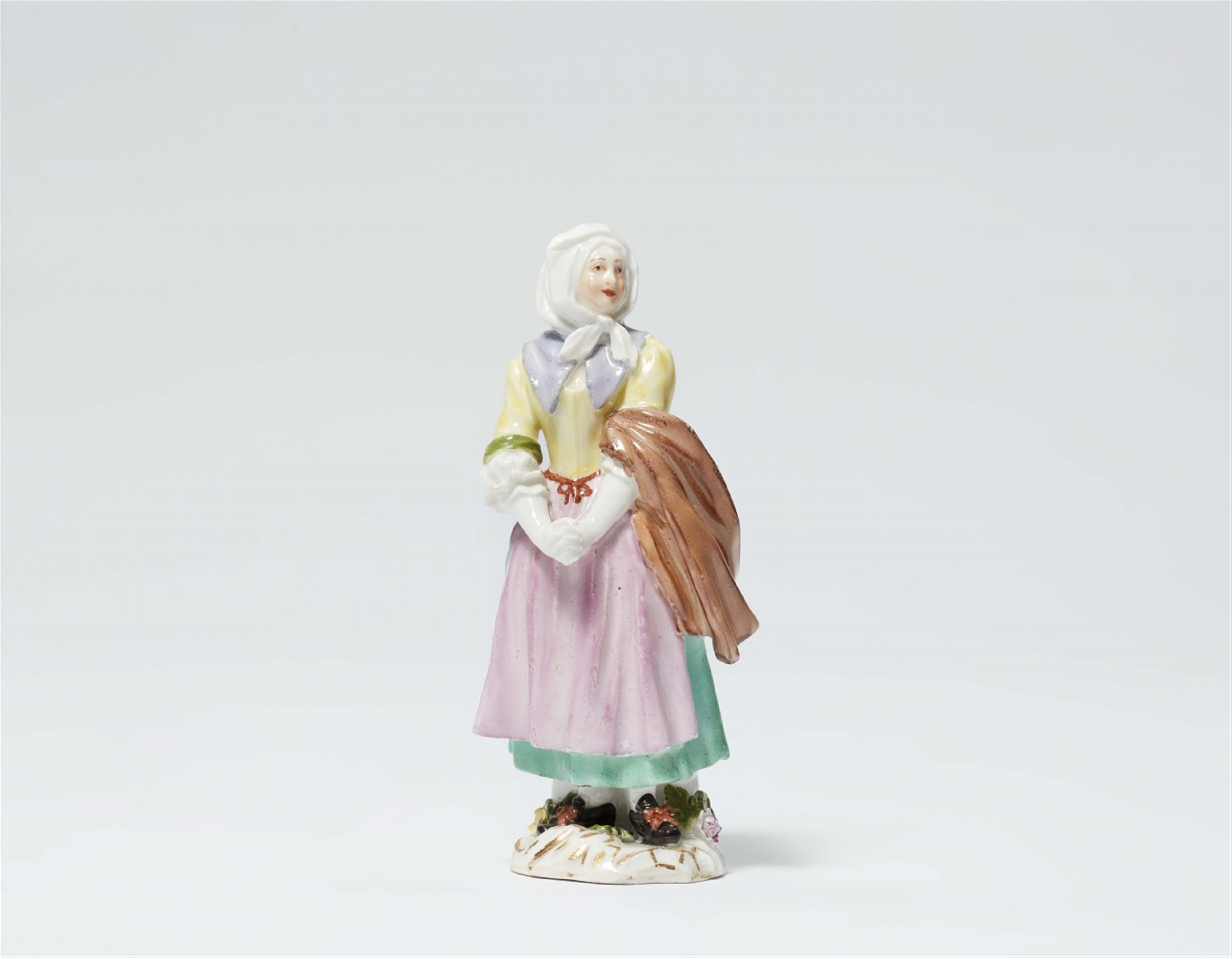 A small Meissen porcelain model of a Quaker woman from the 'cris de Londres' - image-1