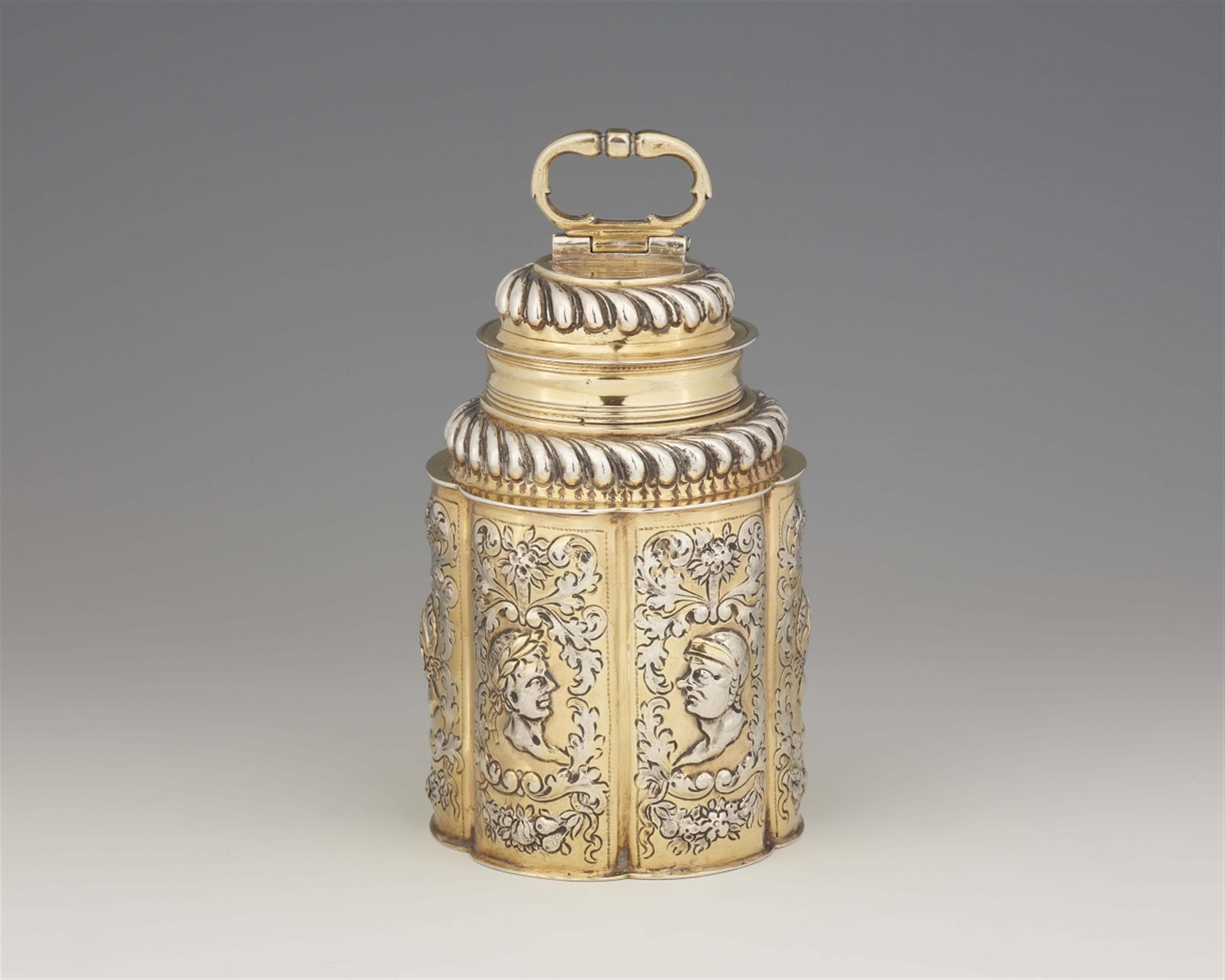 A rare Ohlau silver gilt cannister - image-1