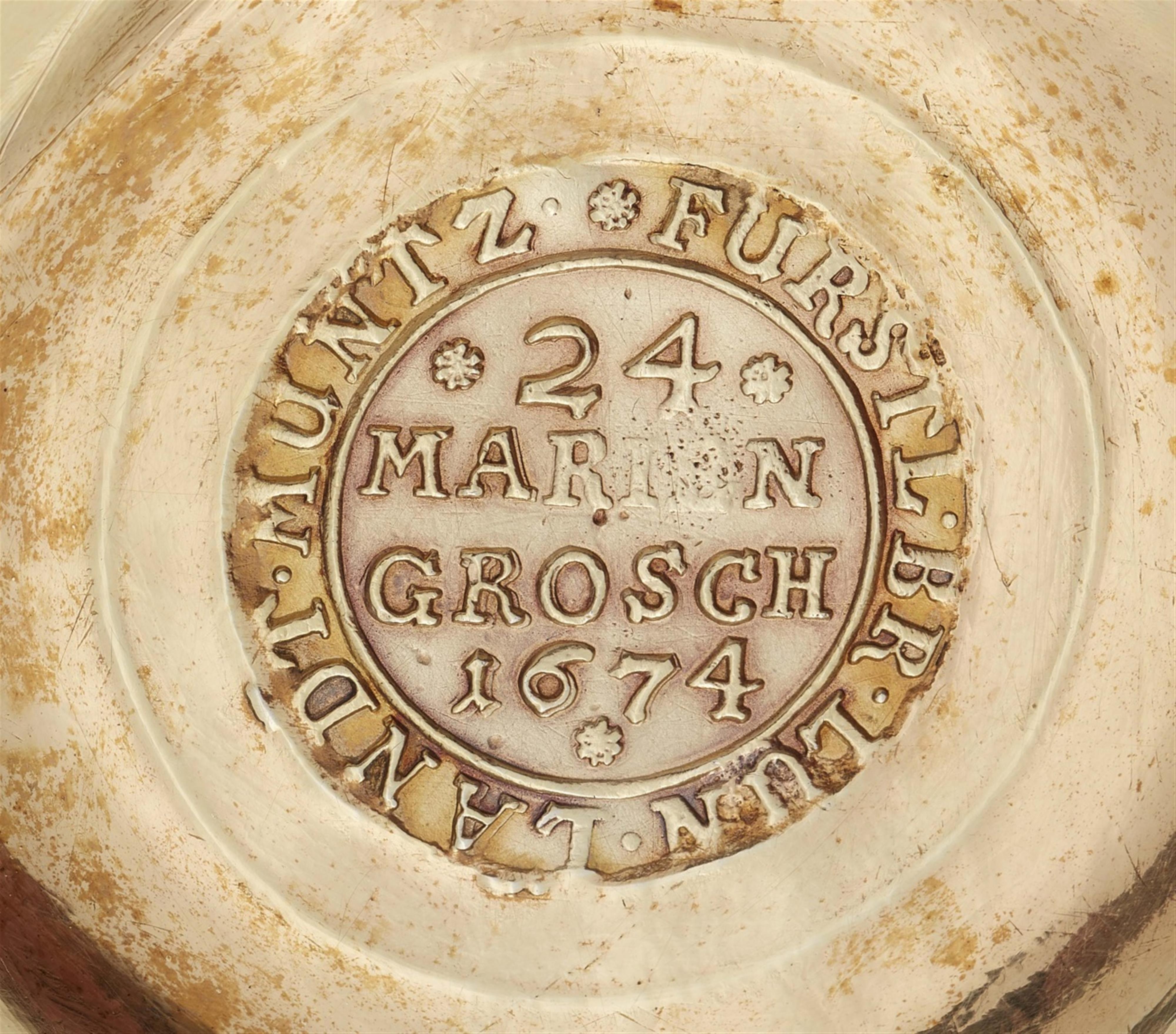 A Königsberg coin set silver tankard - image-3