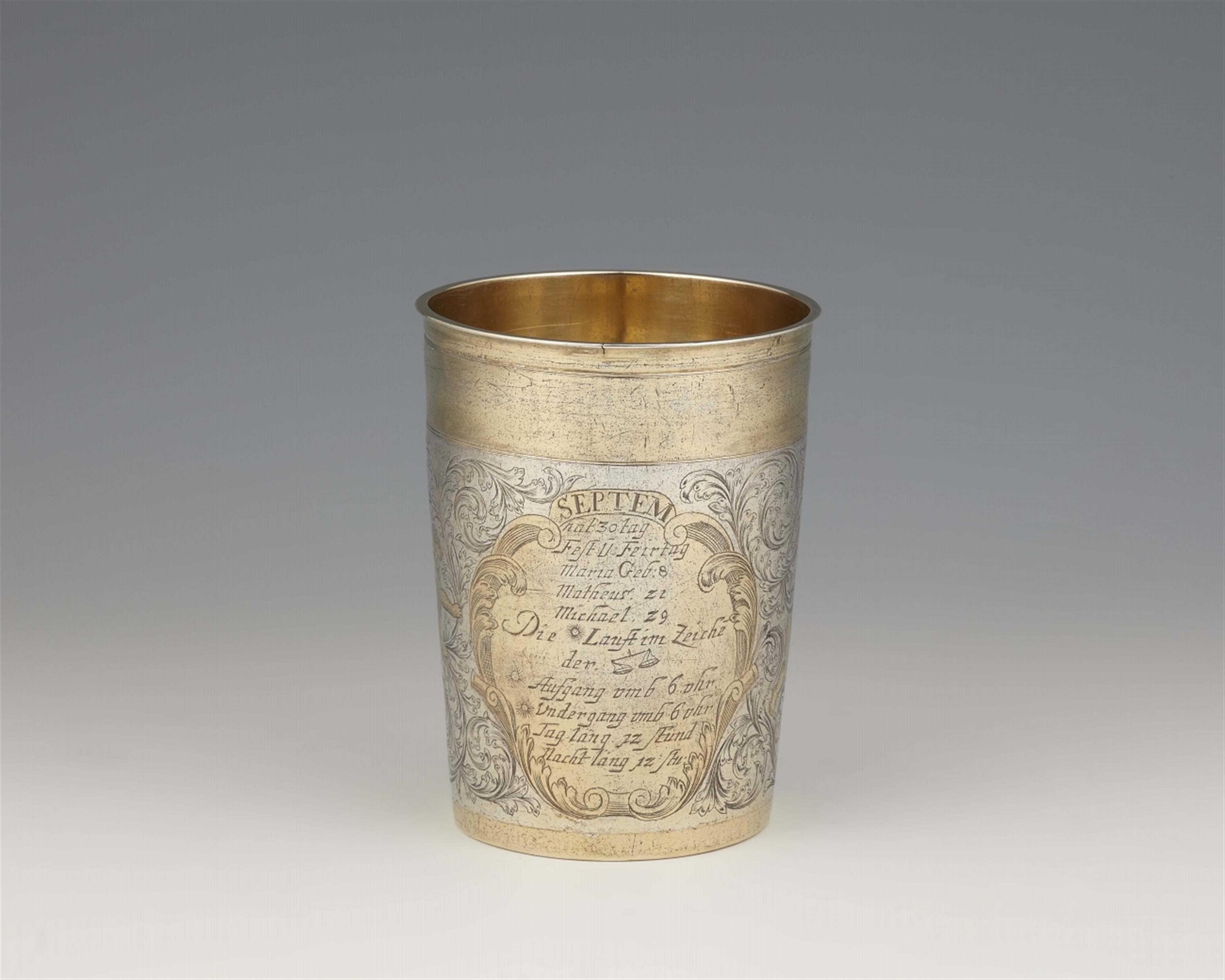 An Augsburg silver beaker on the month of September - image-2