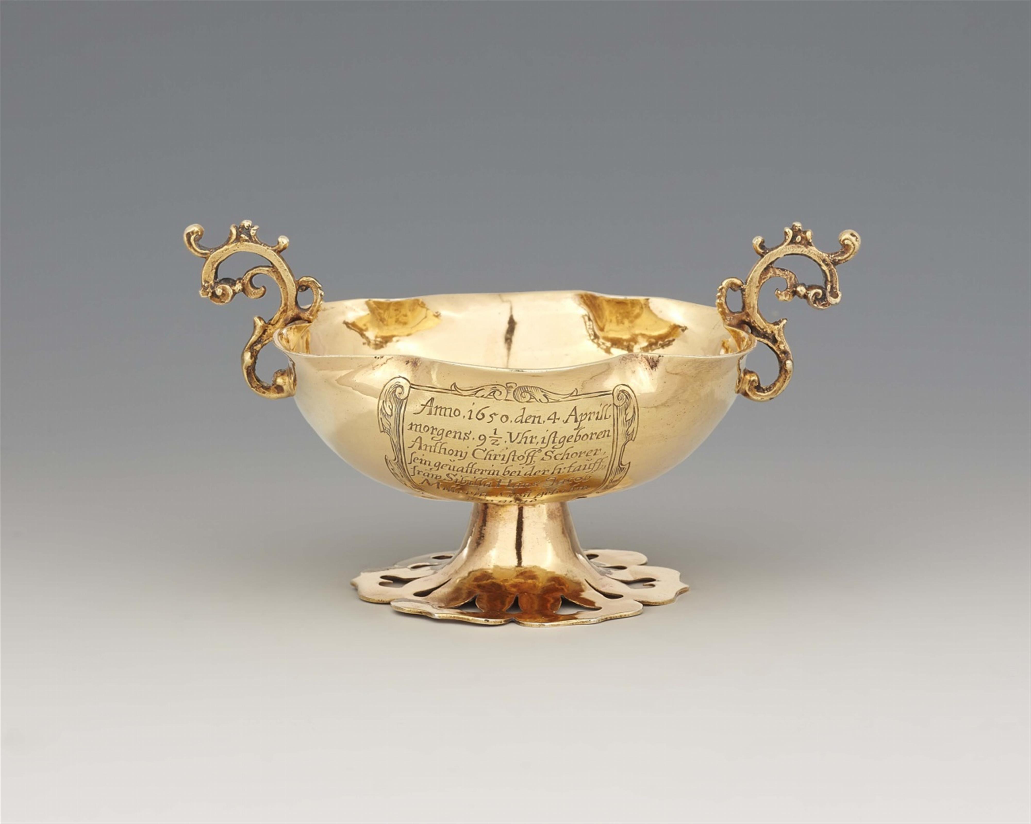 An Augsburg silver christening bowl - image-1