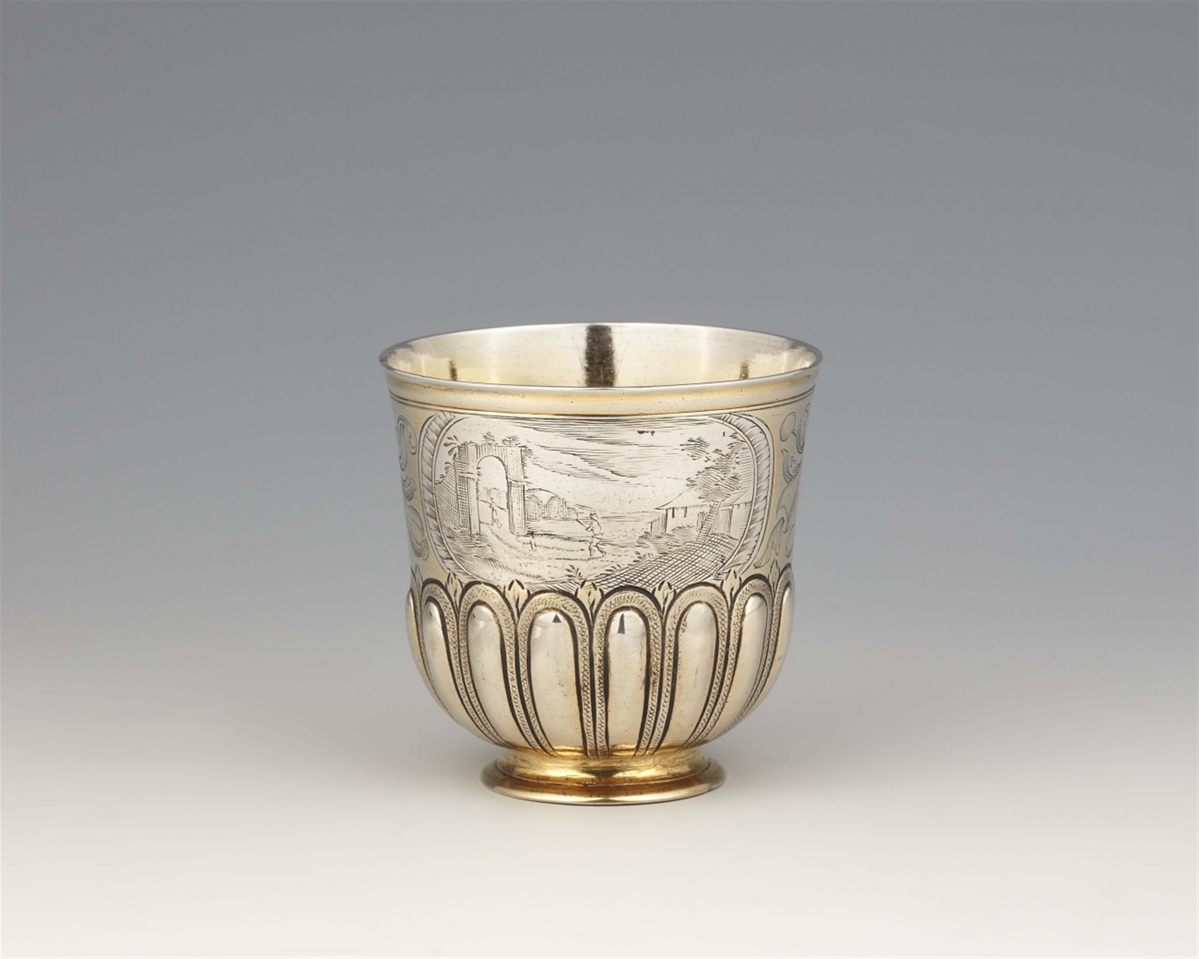 A parcel gilt Augsburg silver beaker - image-2