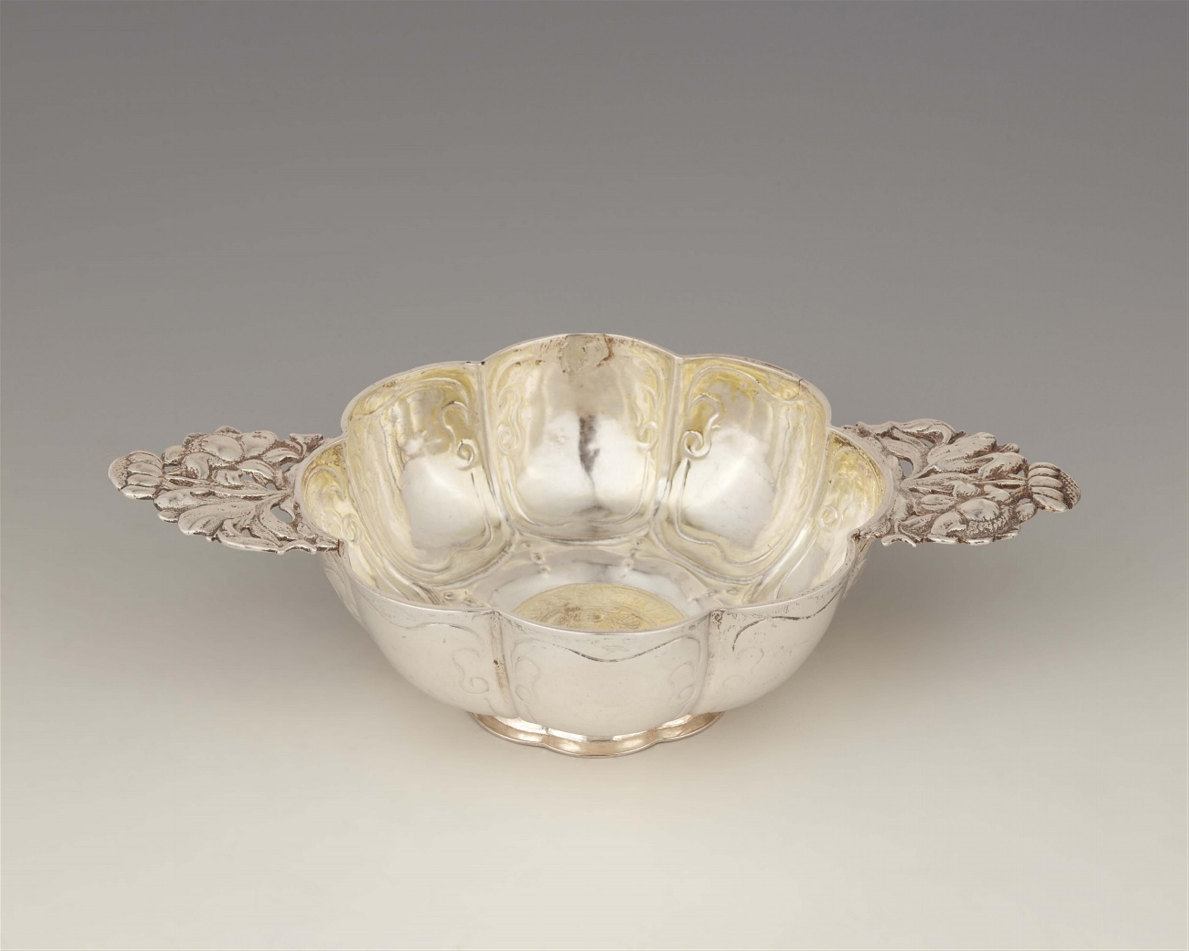 A parcel gilt Dresden Renaissance silver bowl - image-1