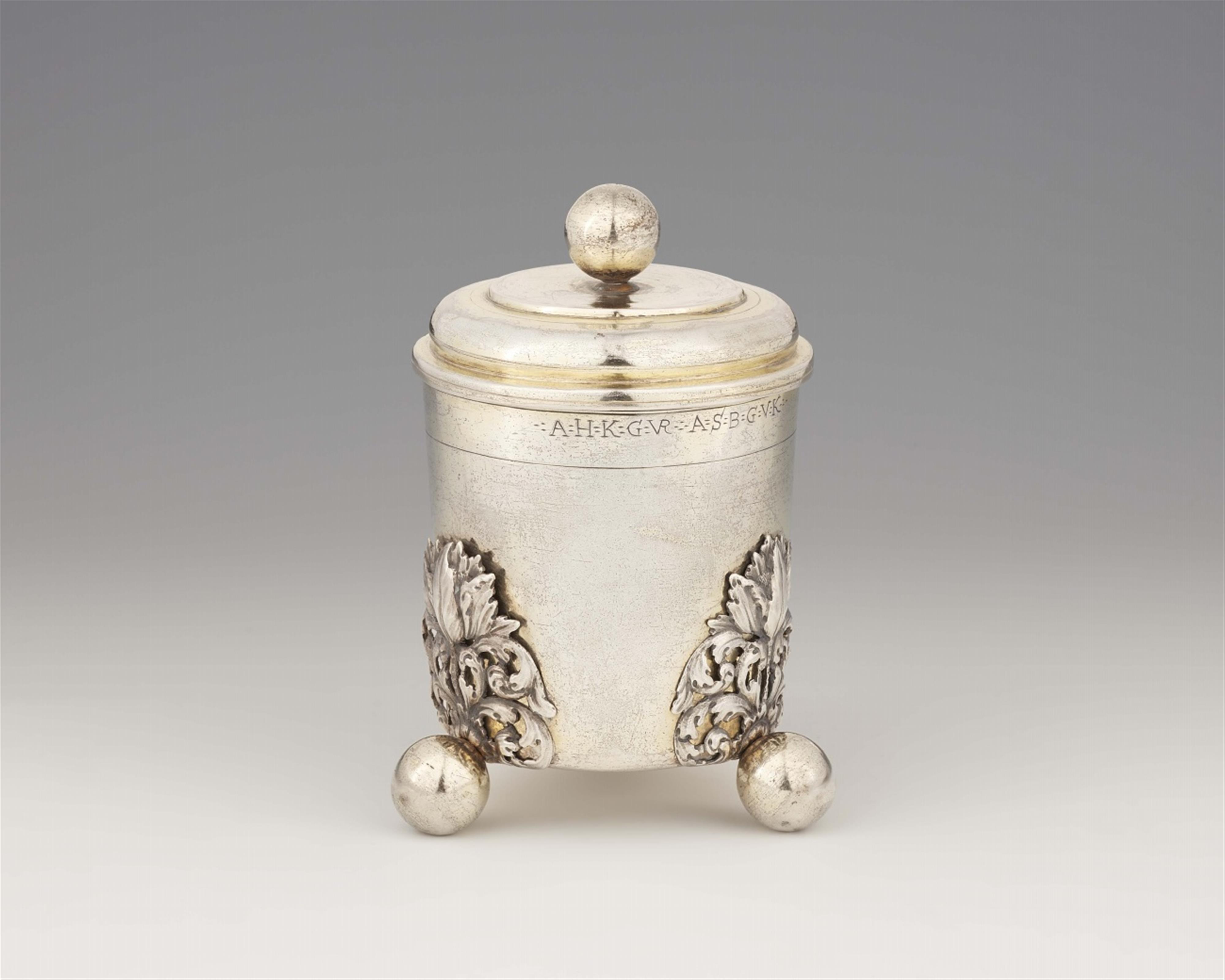 A parcel gilt Oschatz silver beaker - image-1