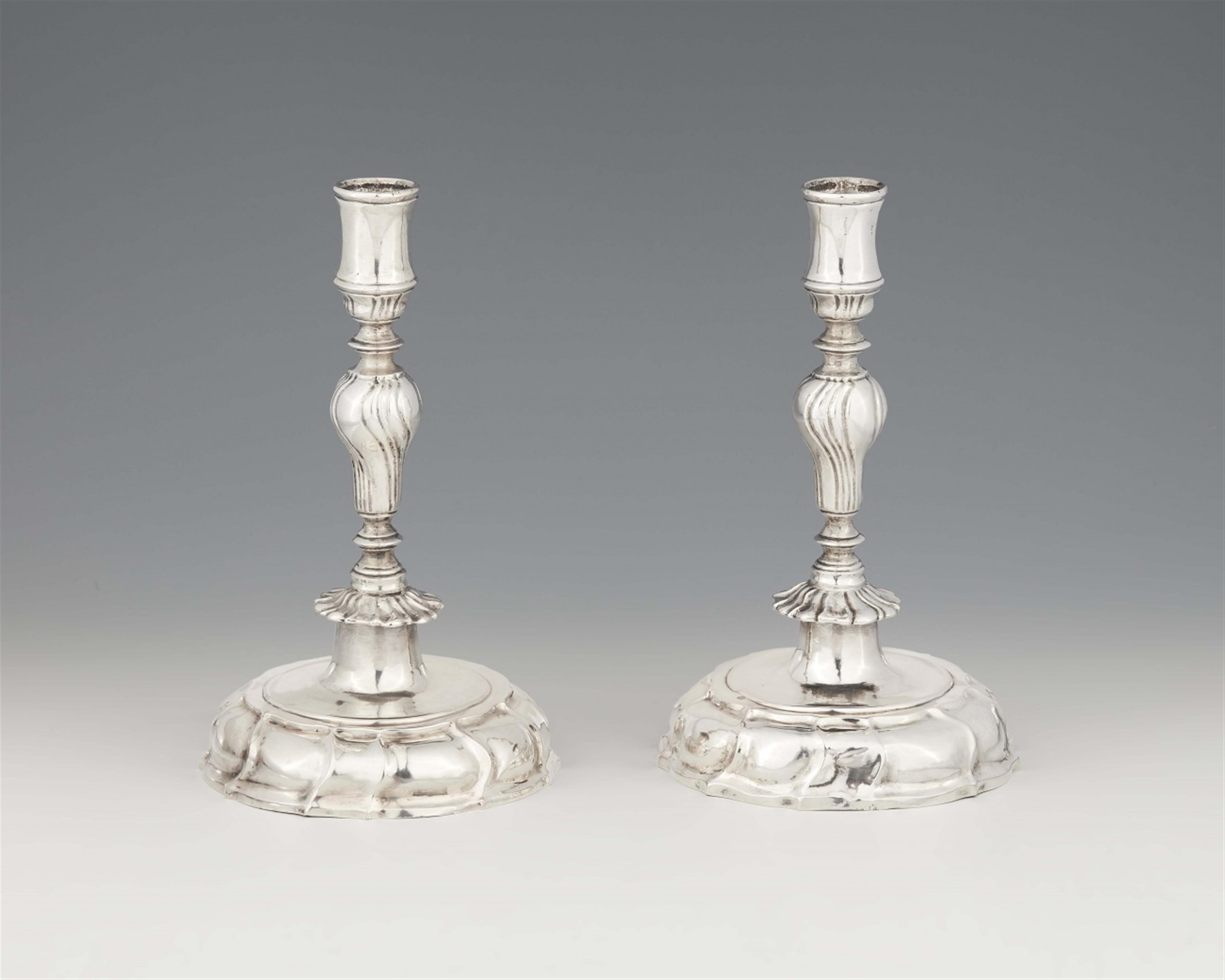 A pair of Rostock silver candlesticks - image-1