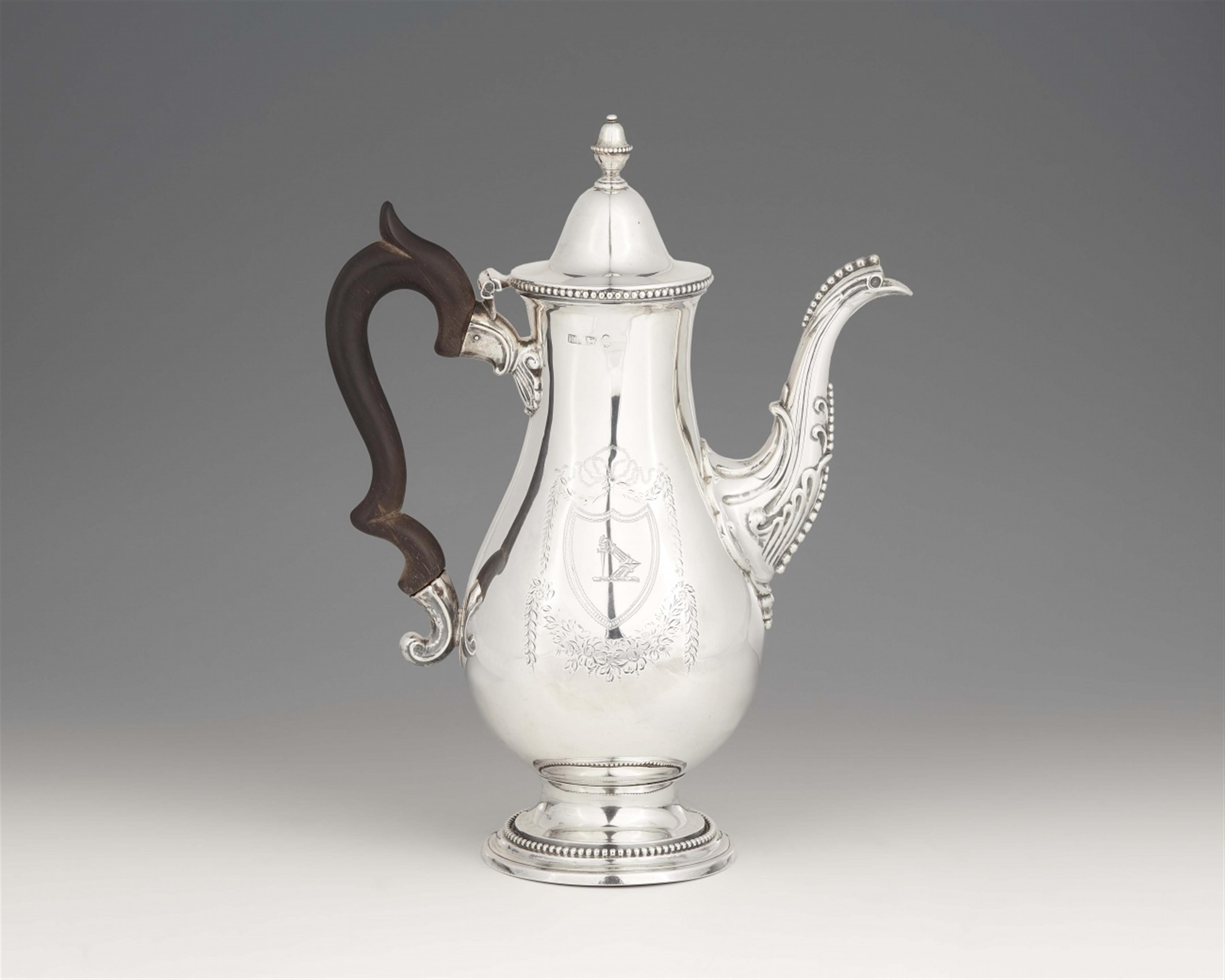 A rare George III silver coffee pot - image-1