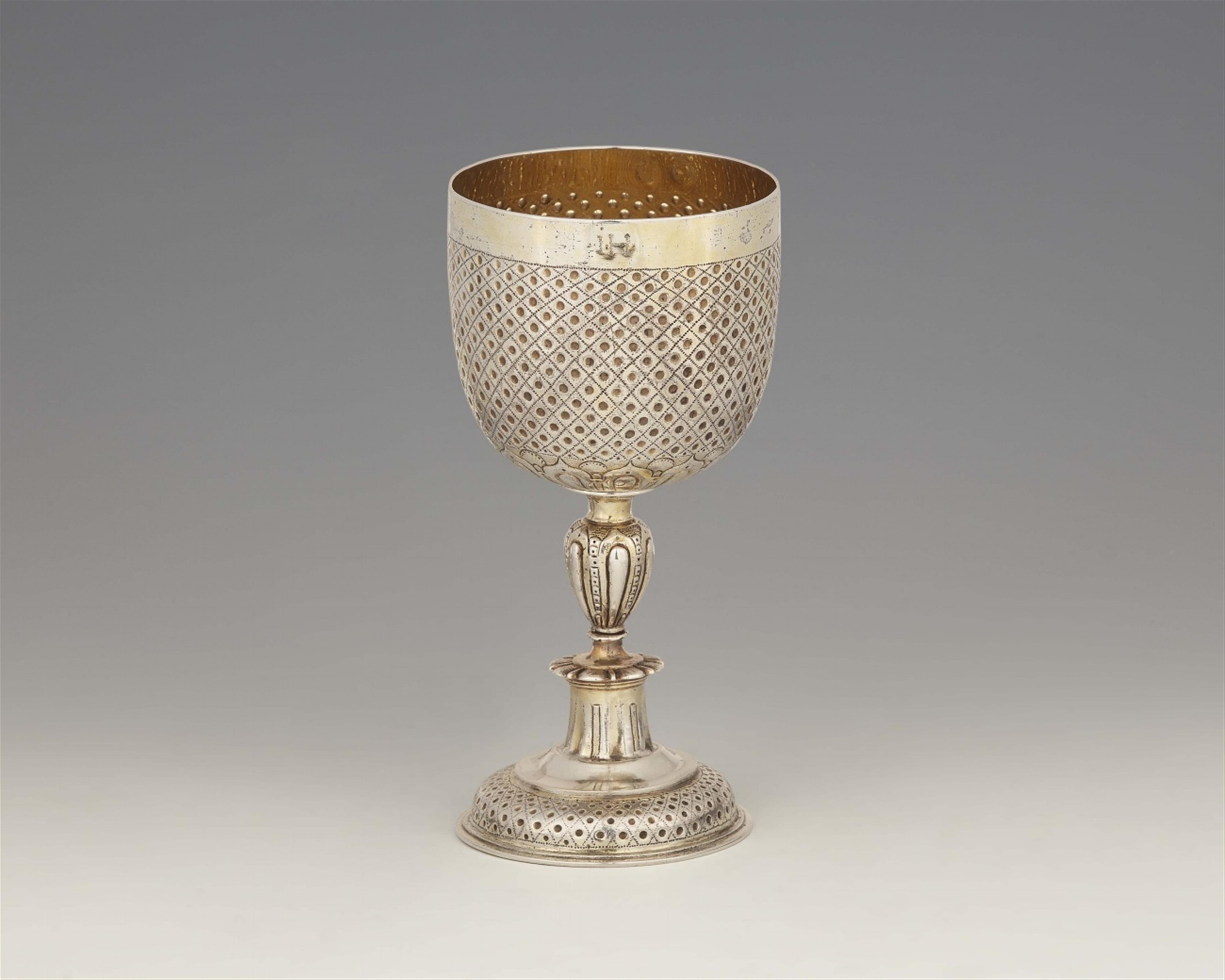 A parcel gilt Vienna silver goblet - image-1