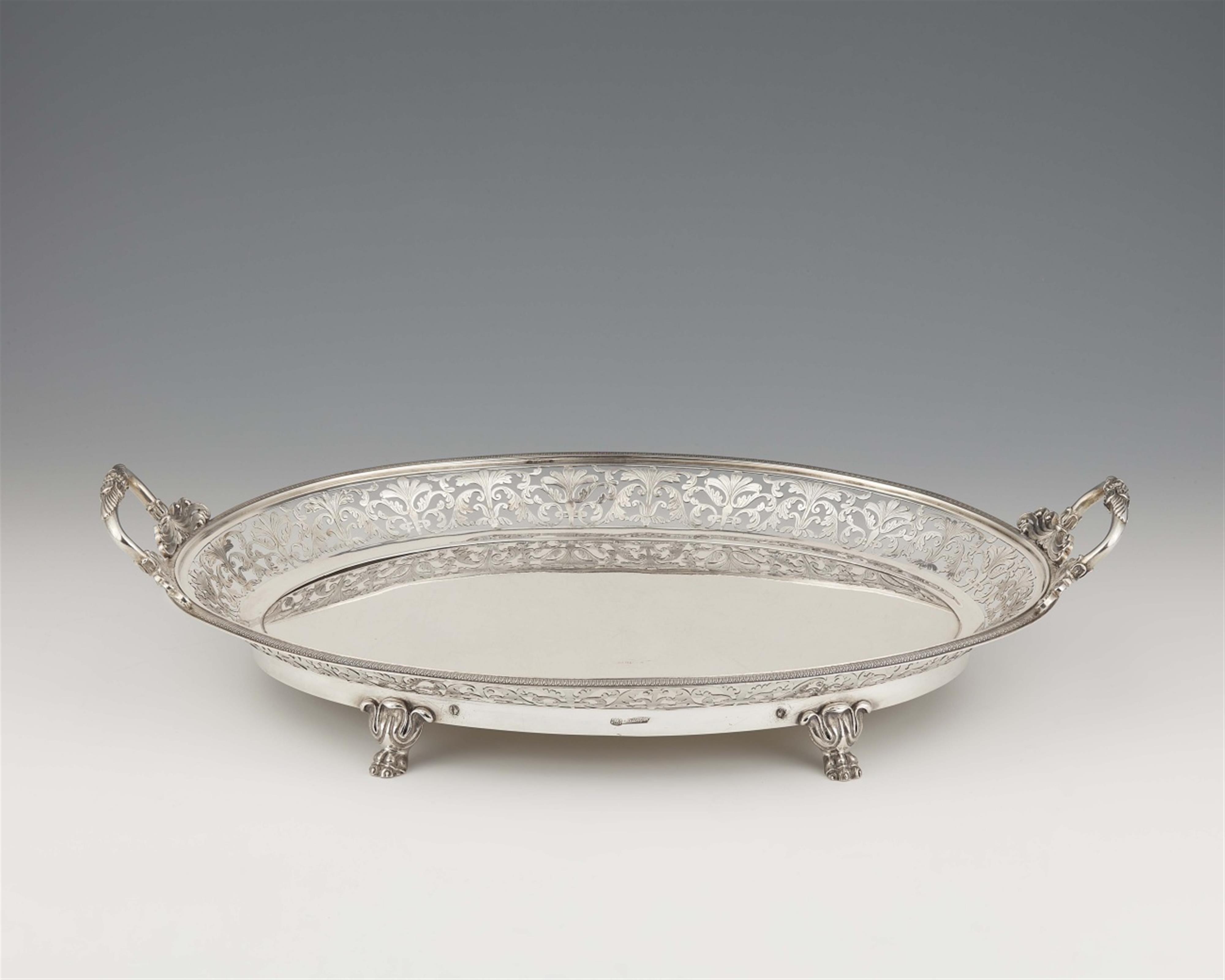 A Neoclassical Vienna silver tray - image-1