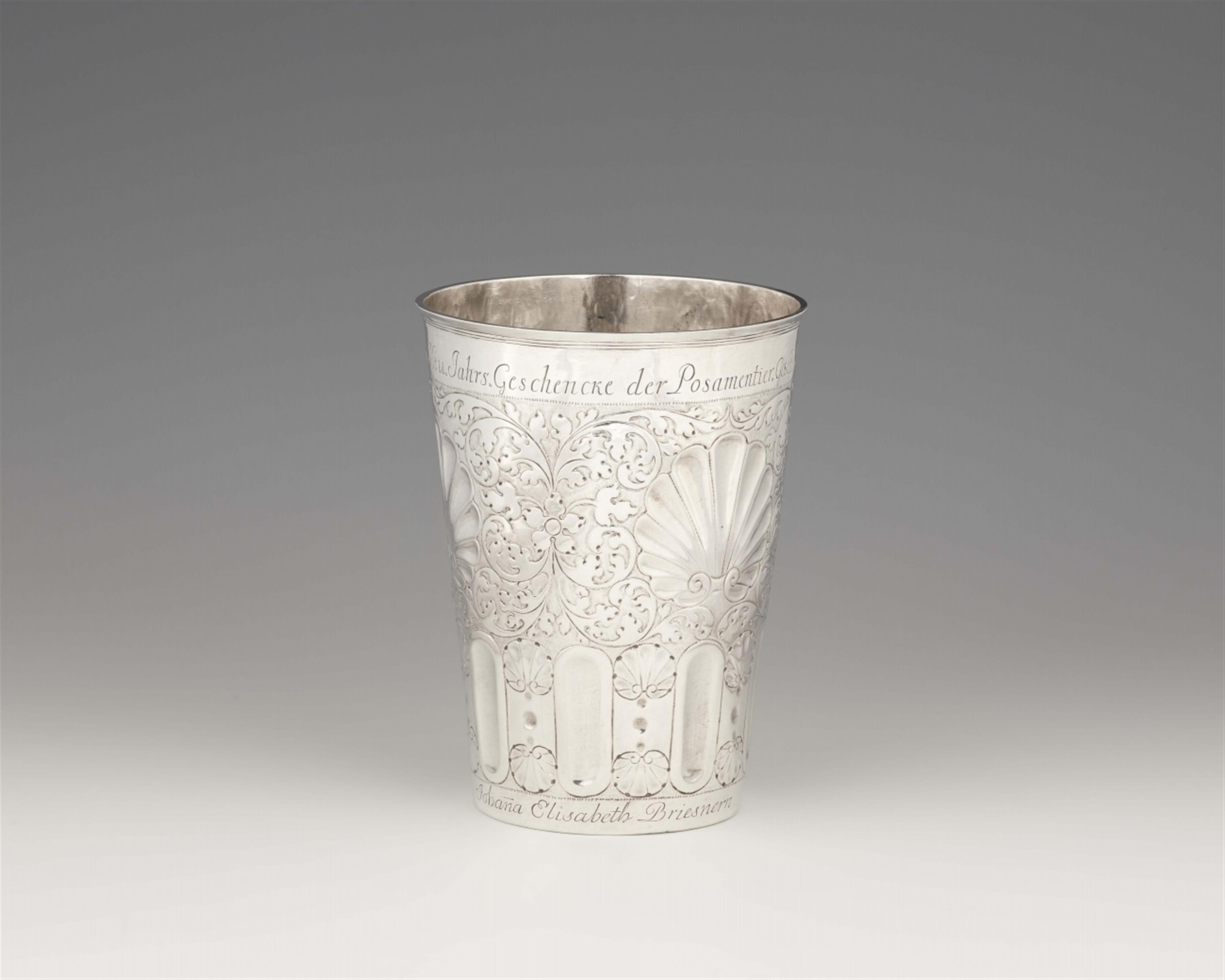 A large parcel gilt Ohlau silver beaker - image-1