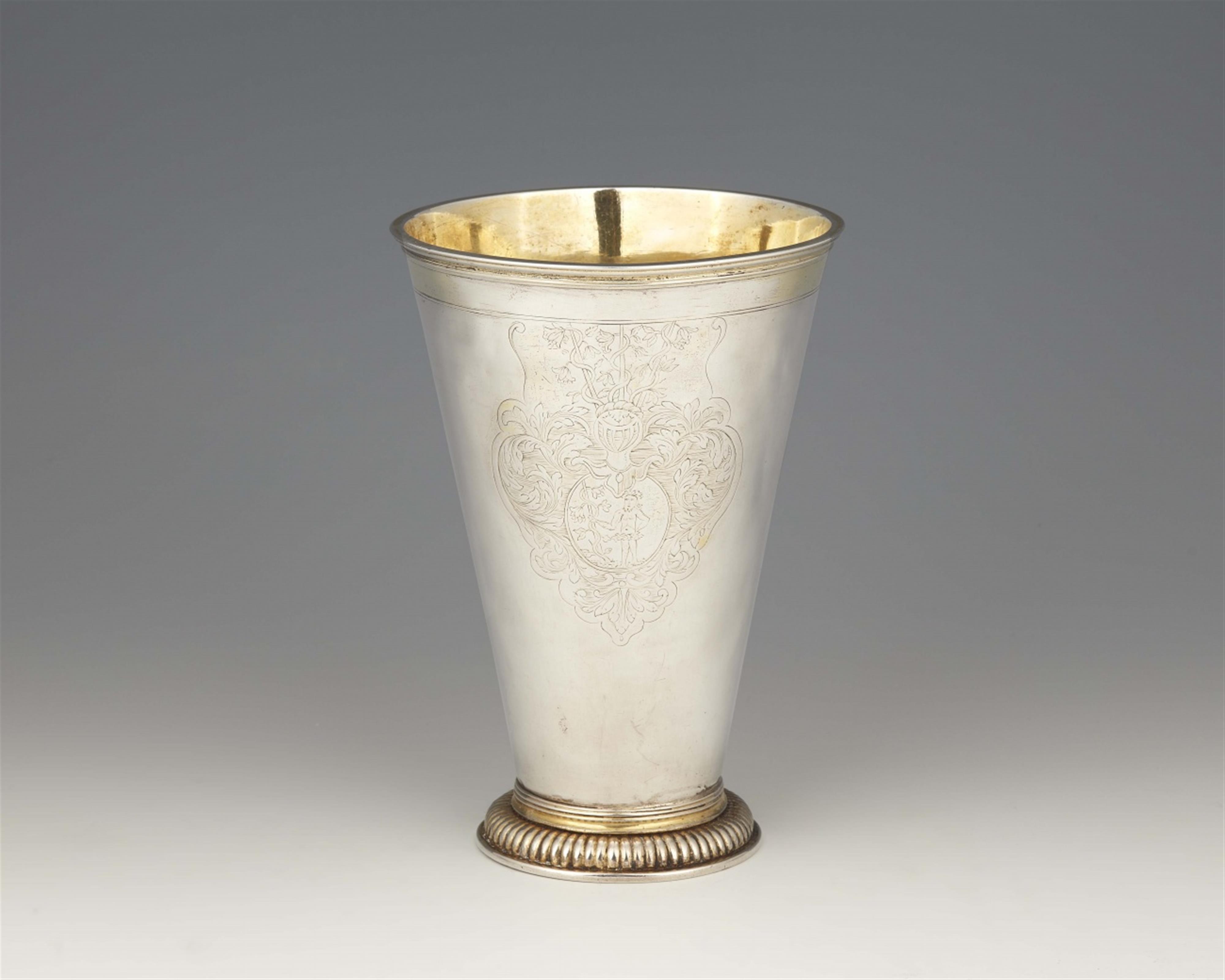 A large parcel gilt Reval silver beaker - image-1
