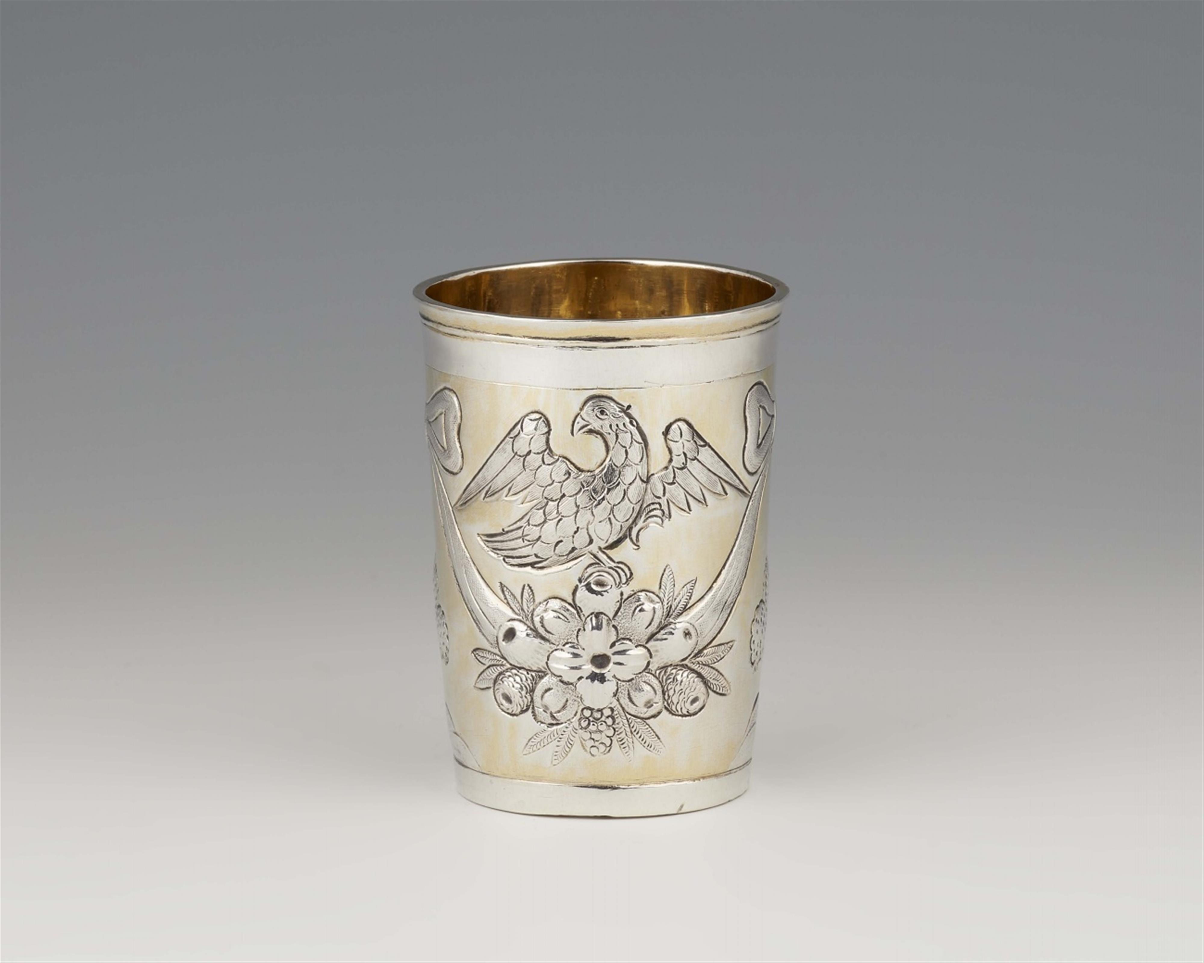 A parcel gilt Moscow silver beaker - image-1