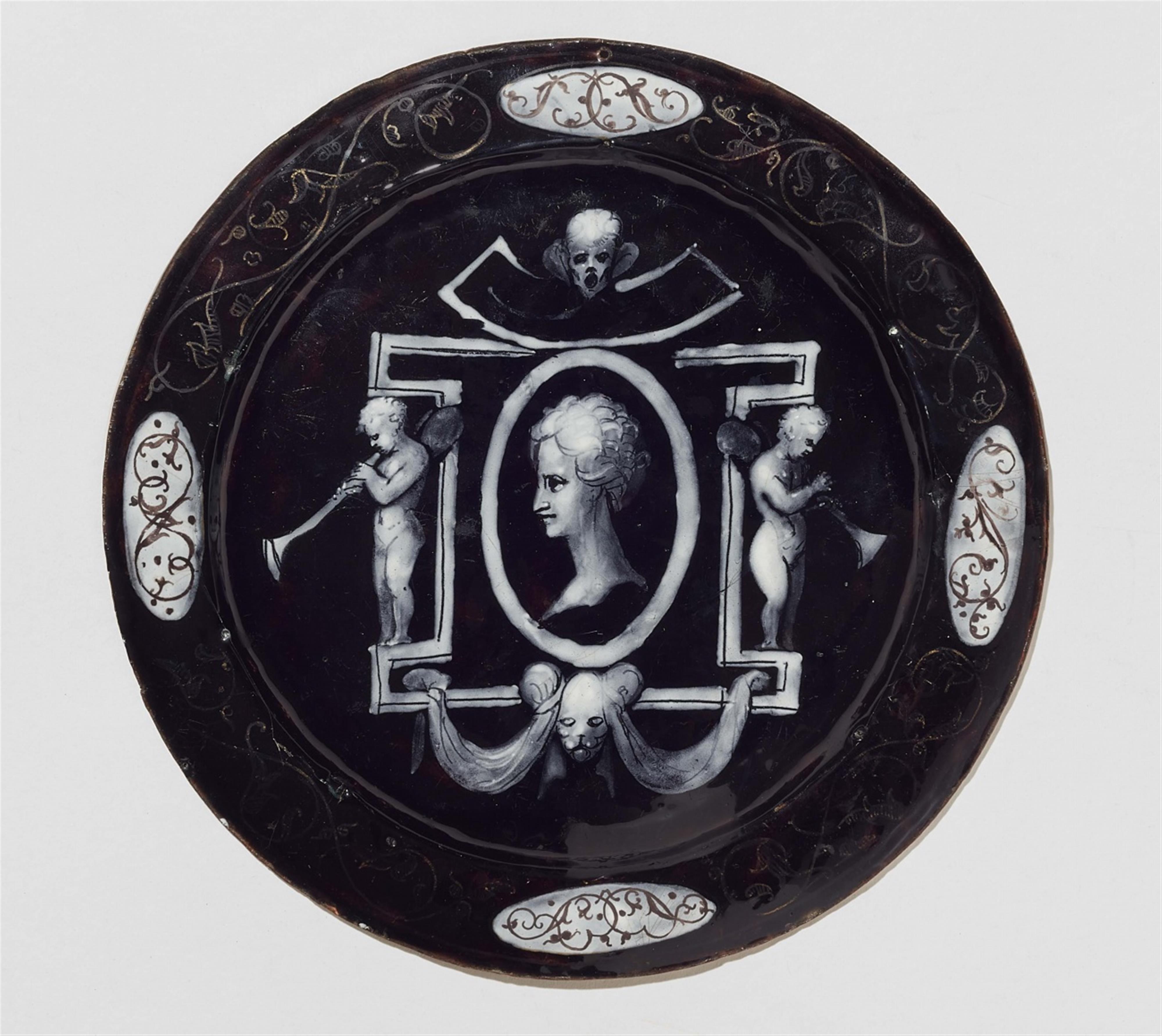 A Limoges enamel astrological plate with Capricorn - image-2