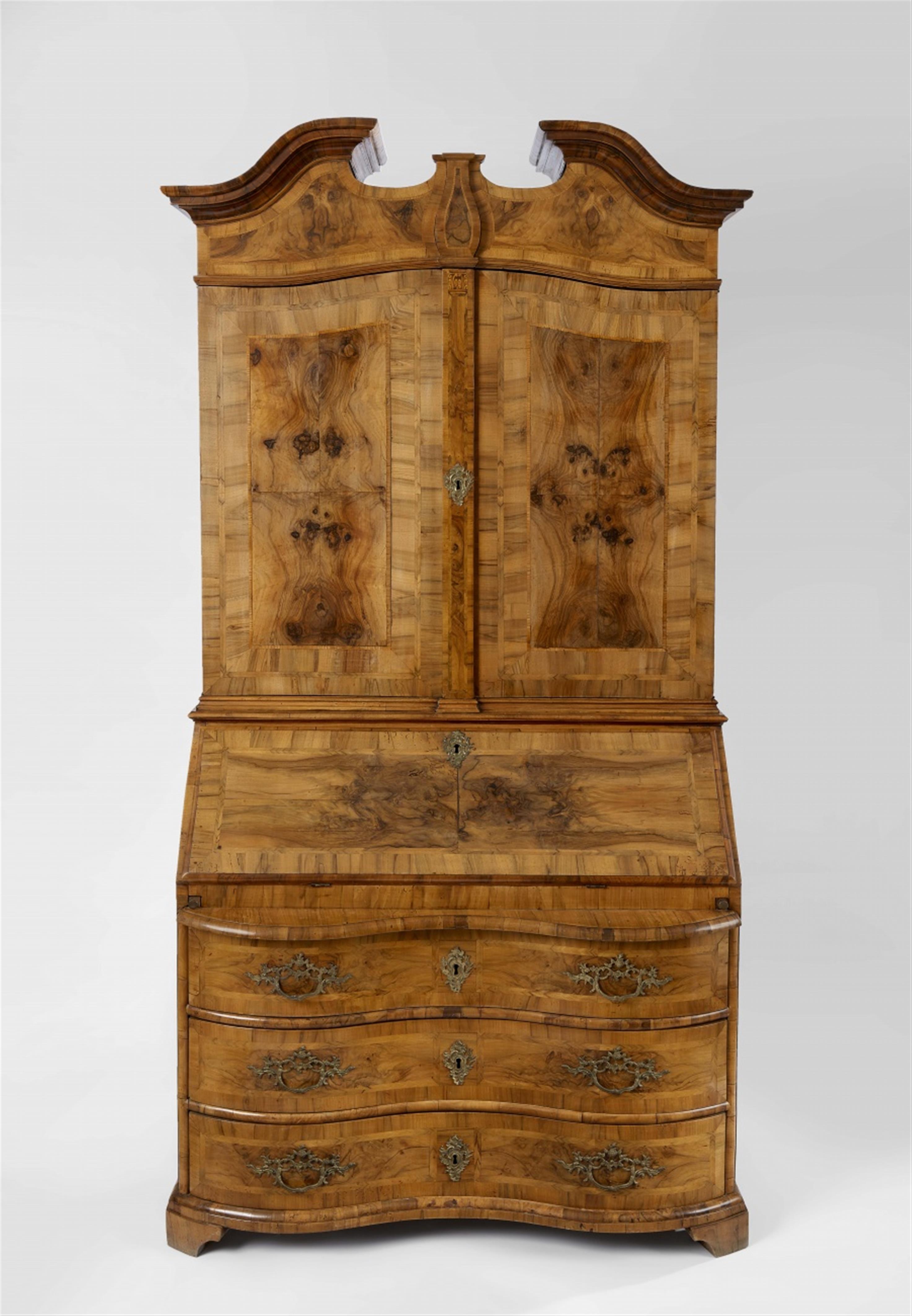 A Dresden walnut writing cabinet - image-1