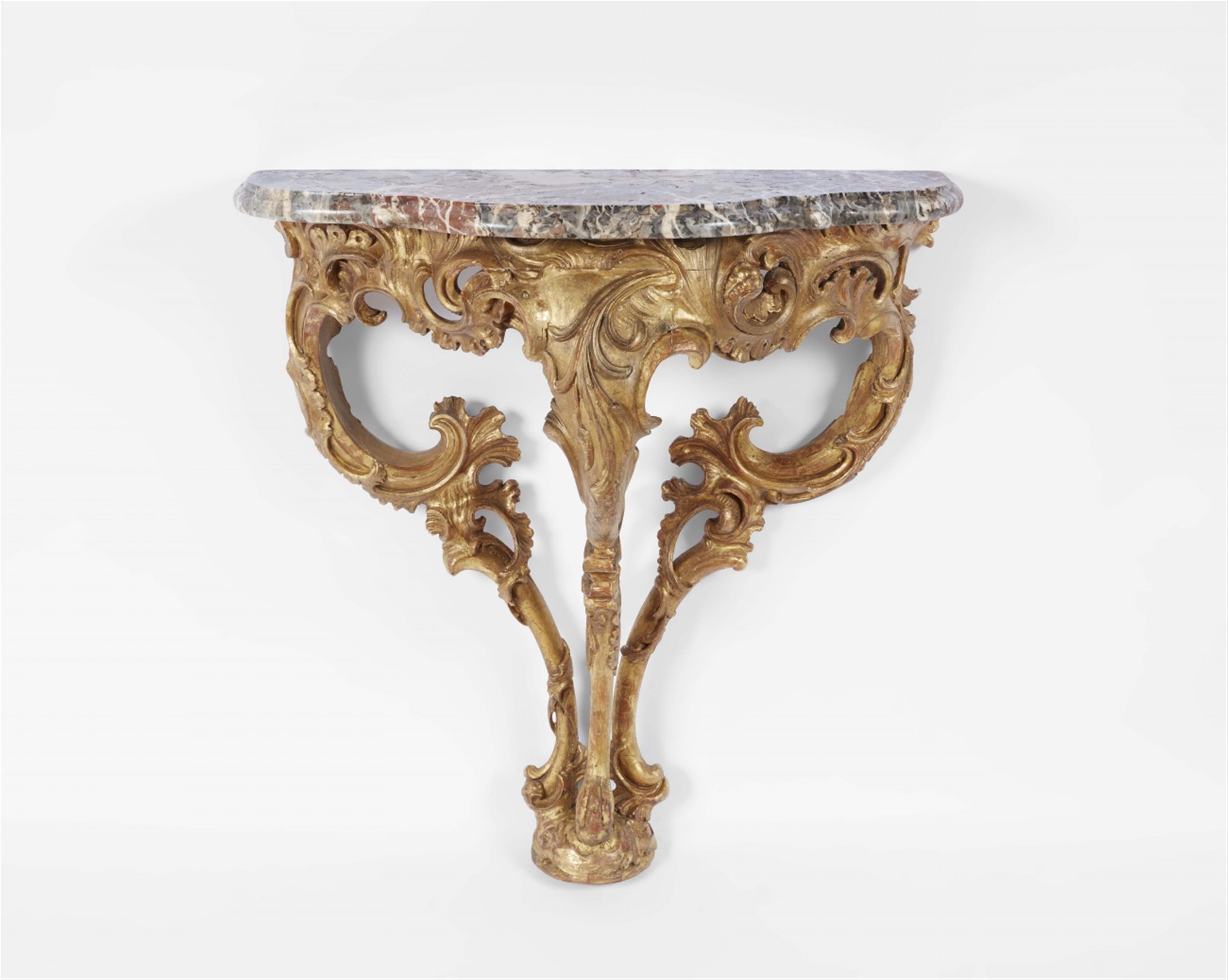 A carved South German Rococo console table - image-1