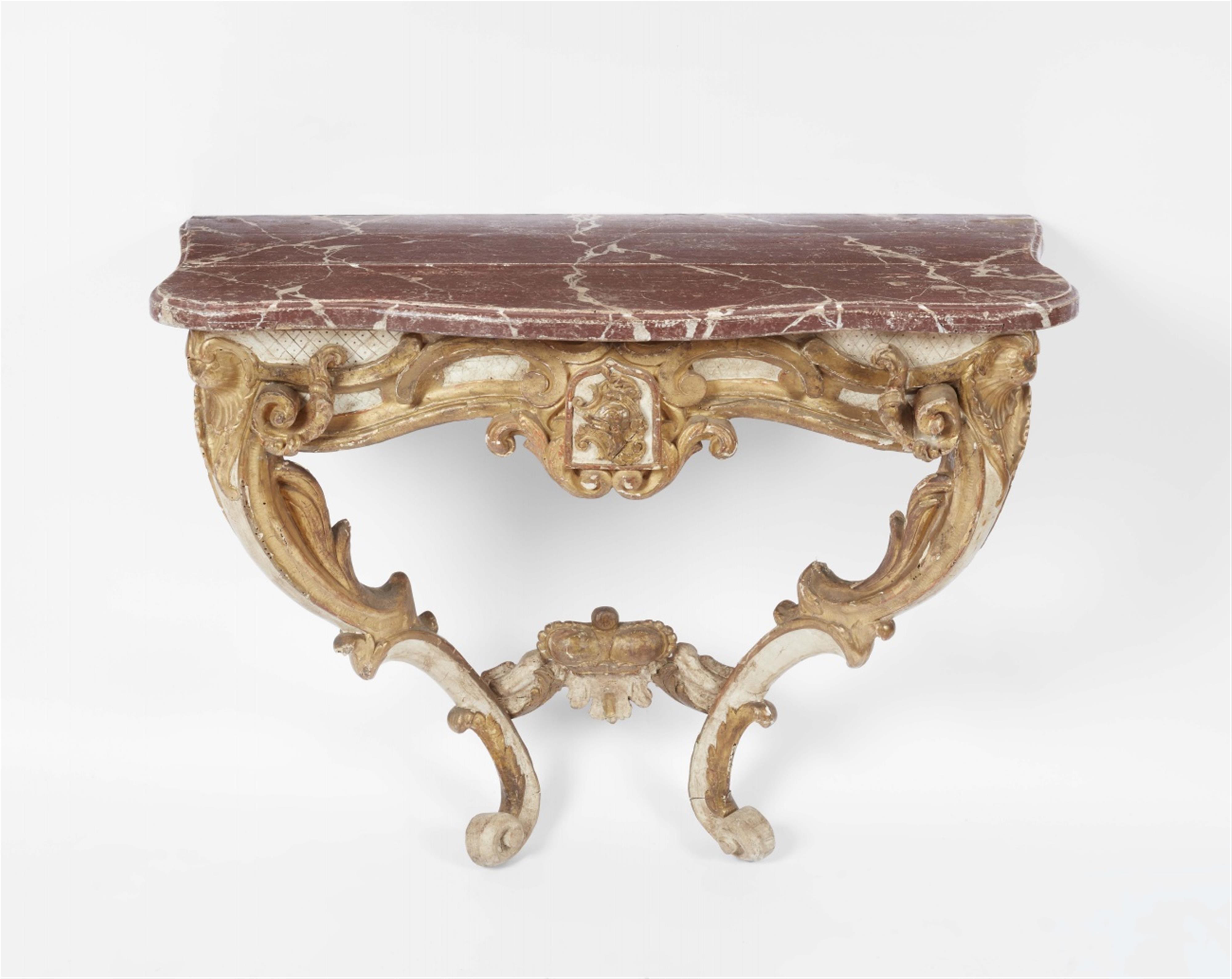 A carved Baroque console table - image-1