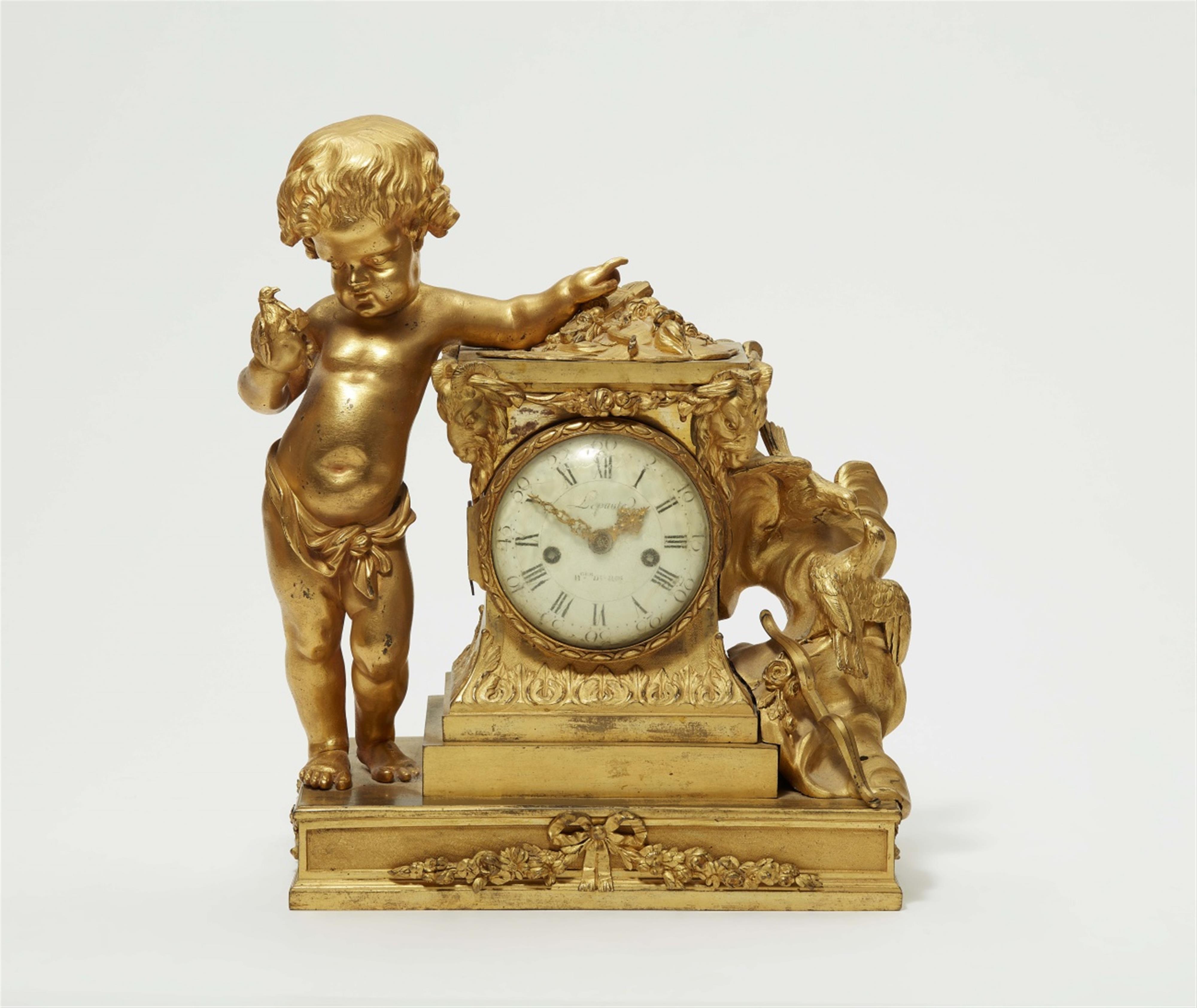 A Parisian ormolu pendulum clock with an allegory of love - image-1