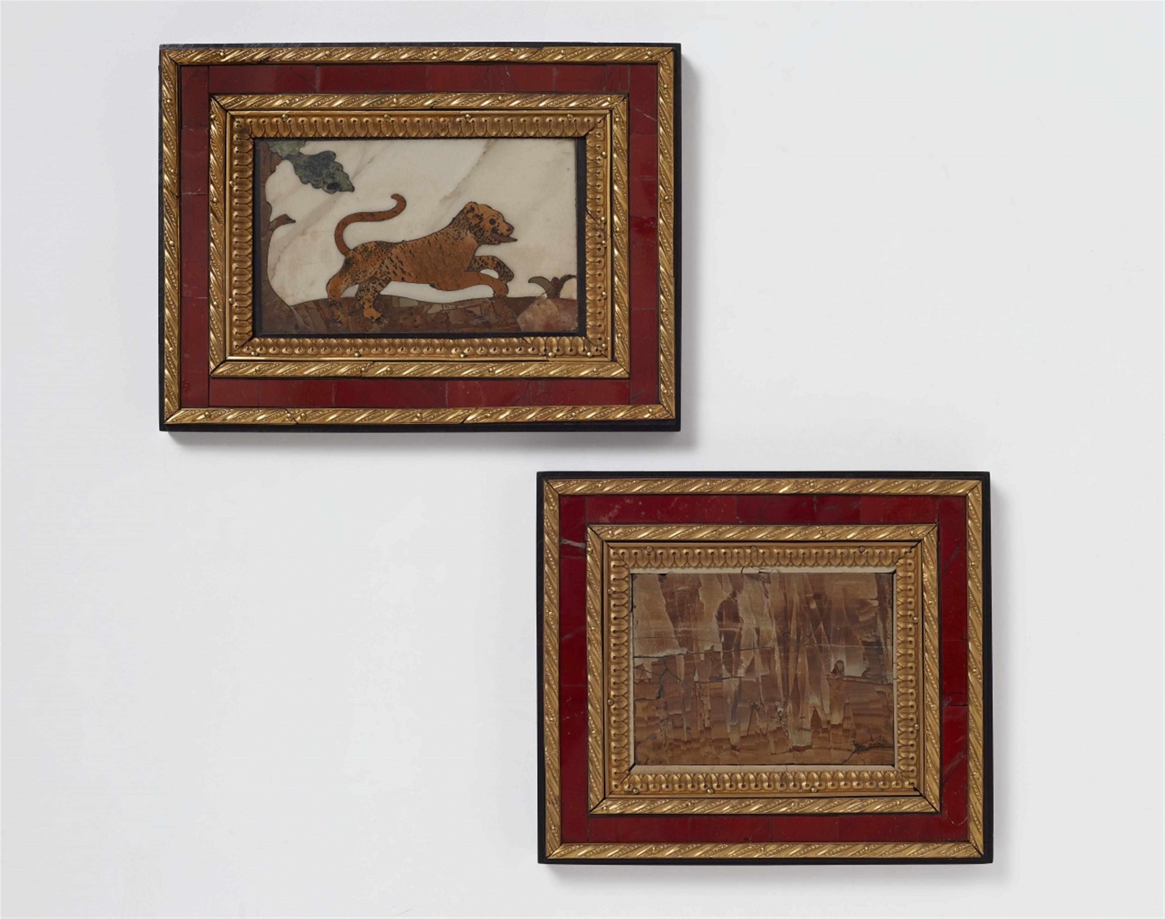 A pair of Italian pietra dure plaques - image-1