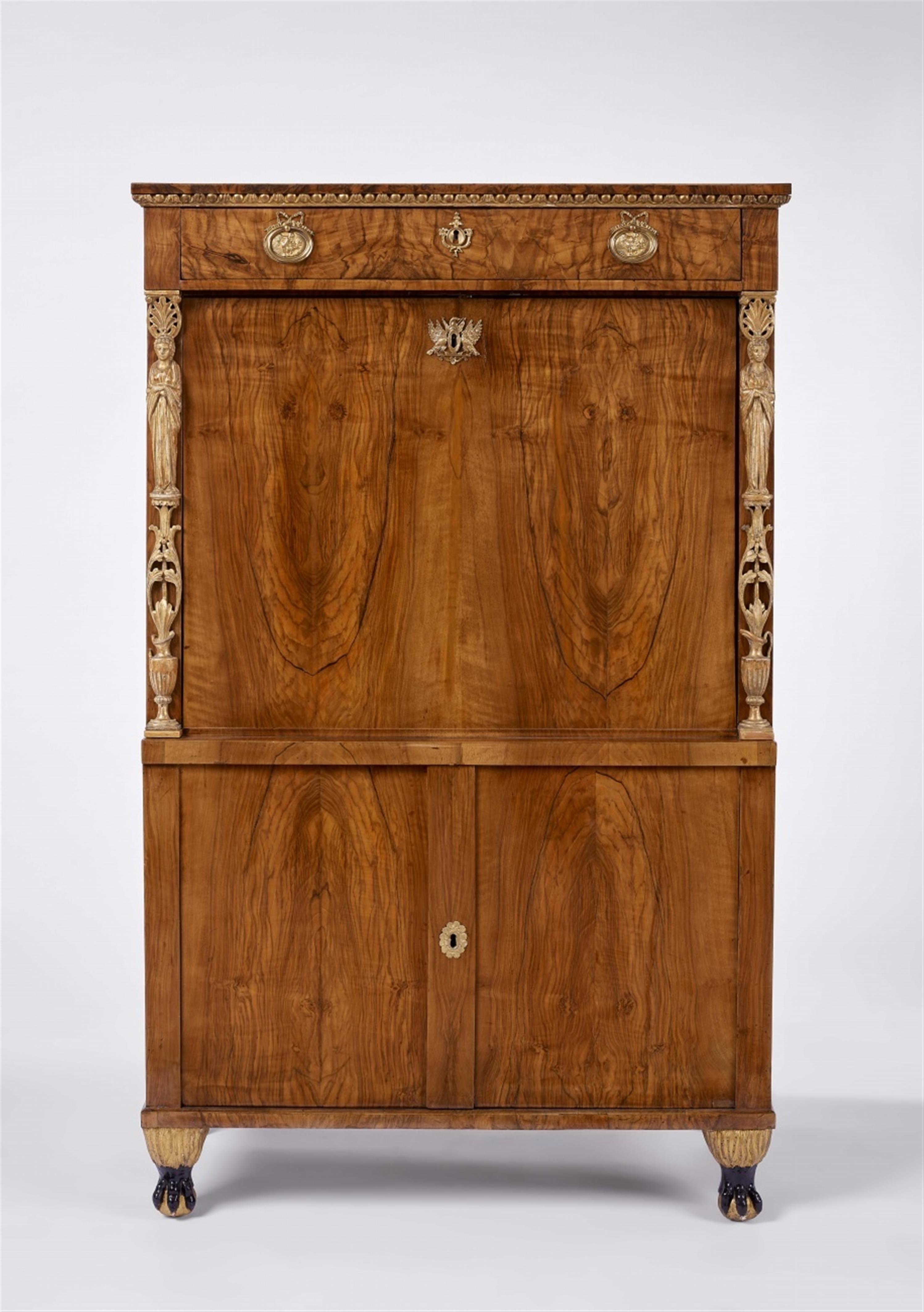 An Empire fall-front writing cabinet - image-1