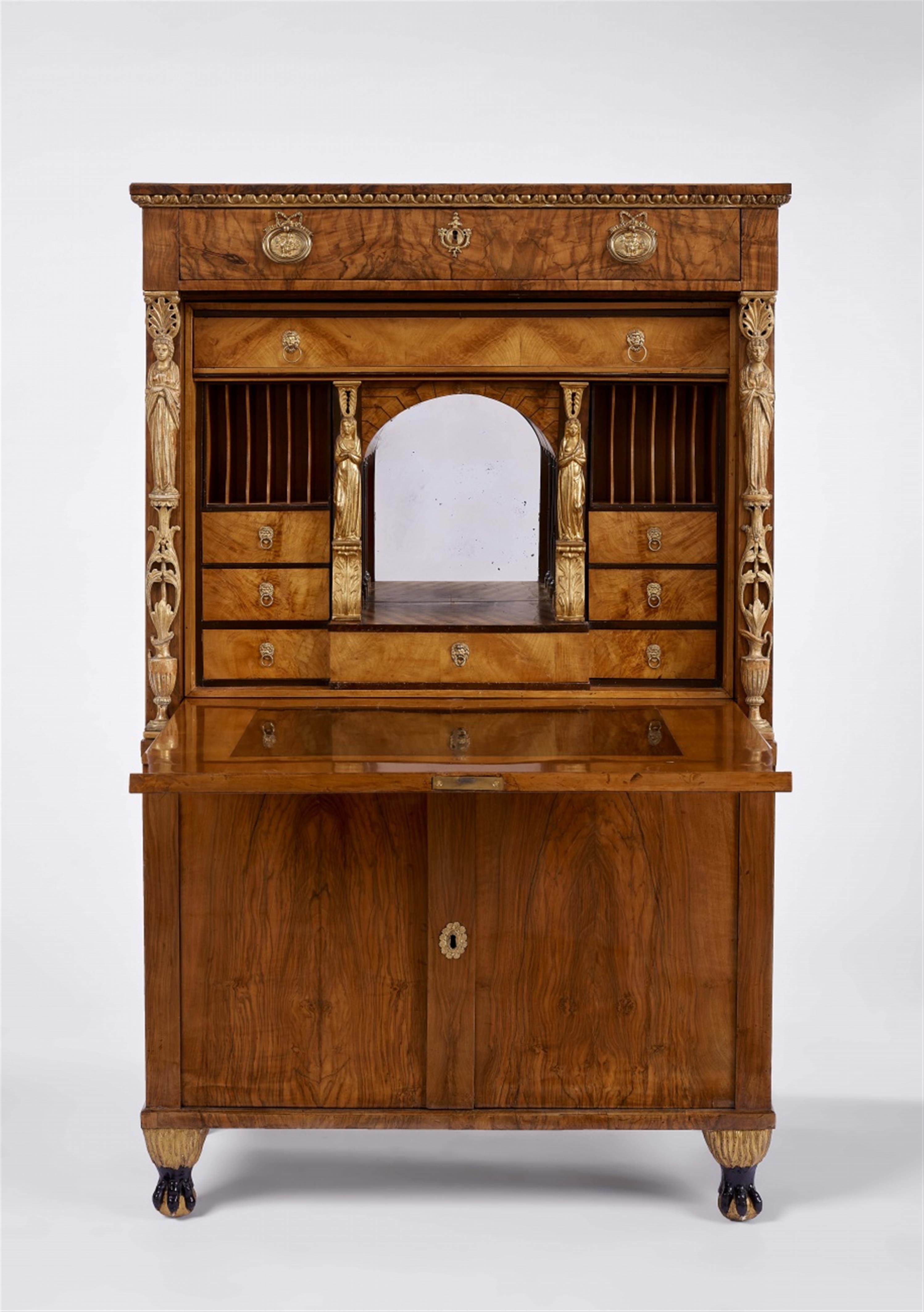 An Empire fall-front writing cabinet - image-2