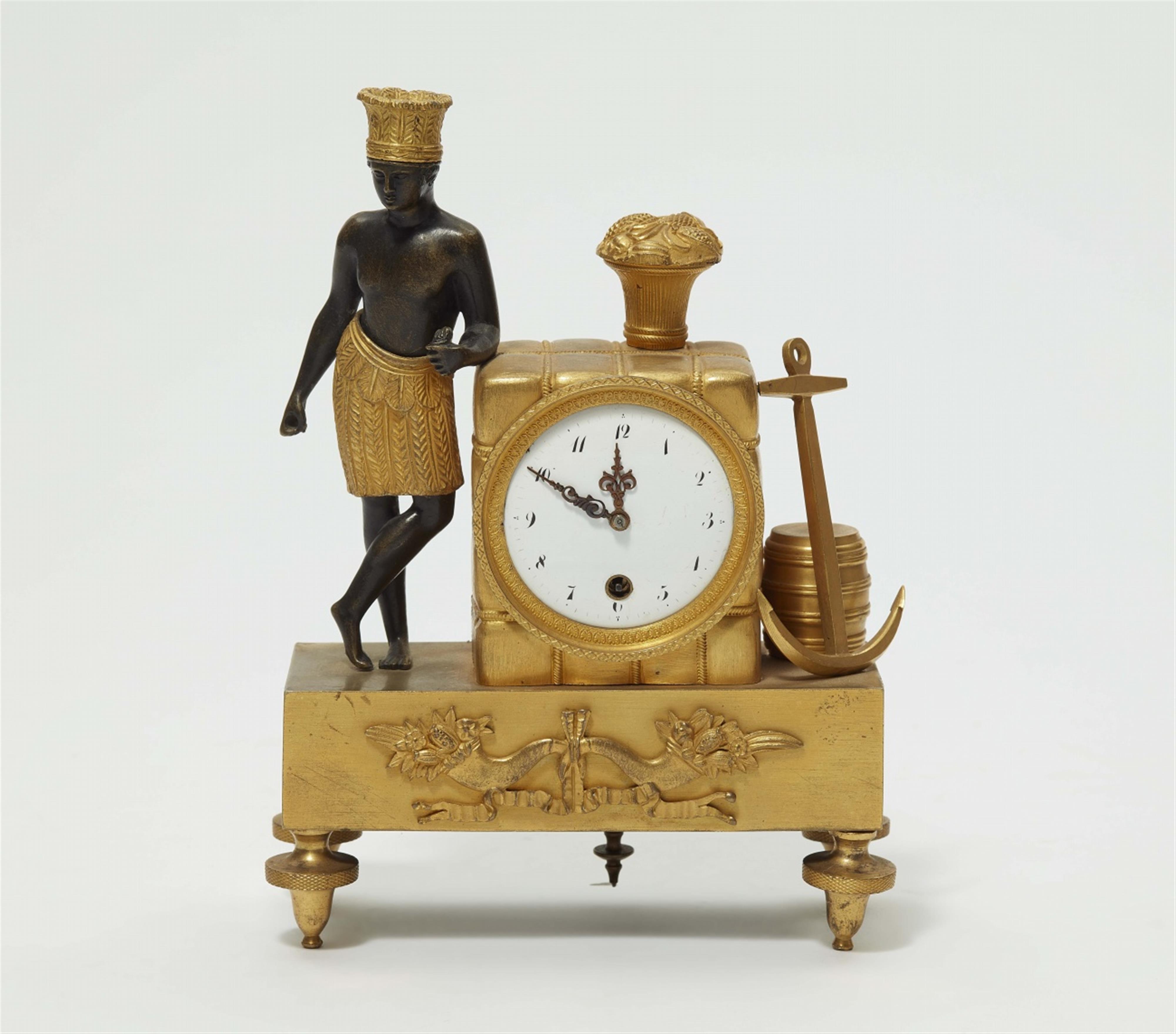 An ormolu pendulum clock “au bon sauvage” - image-1