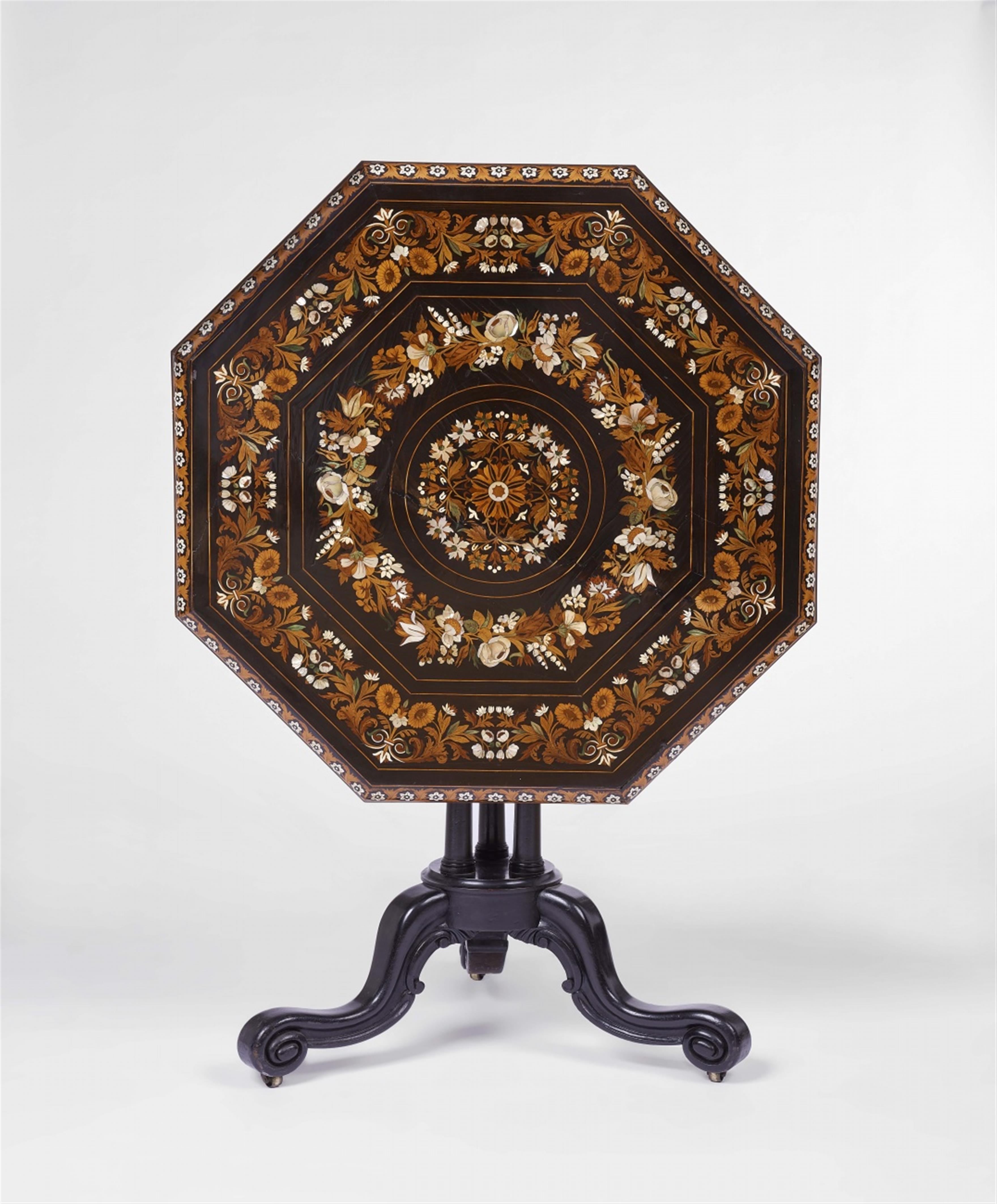 An Italian inlaid folding table - image-1