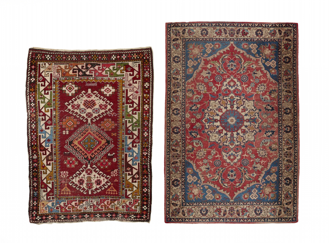 Three rugs, including two Iranian Isfahan rugs - image-1