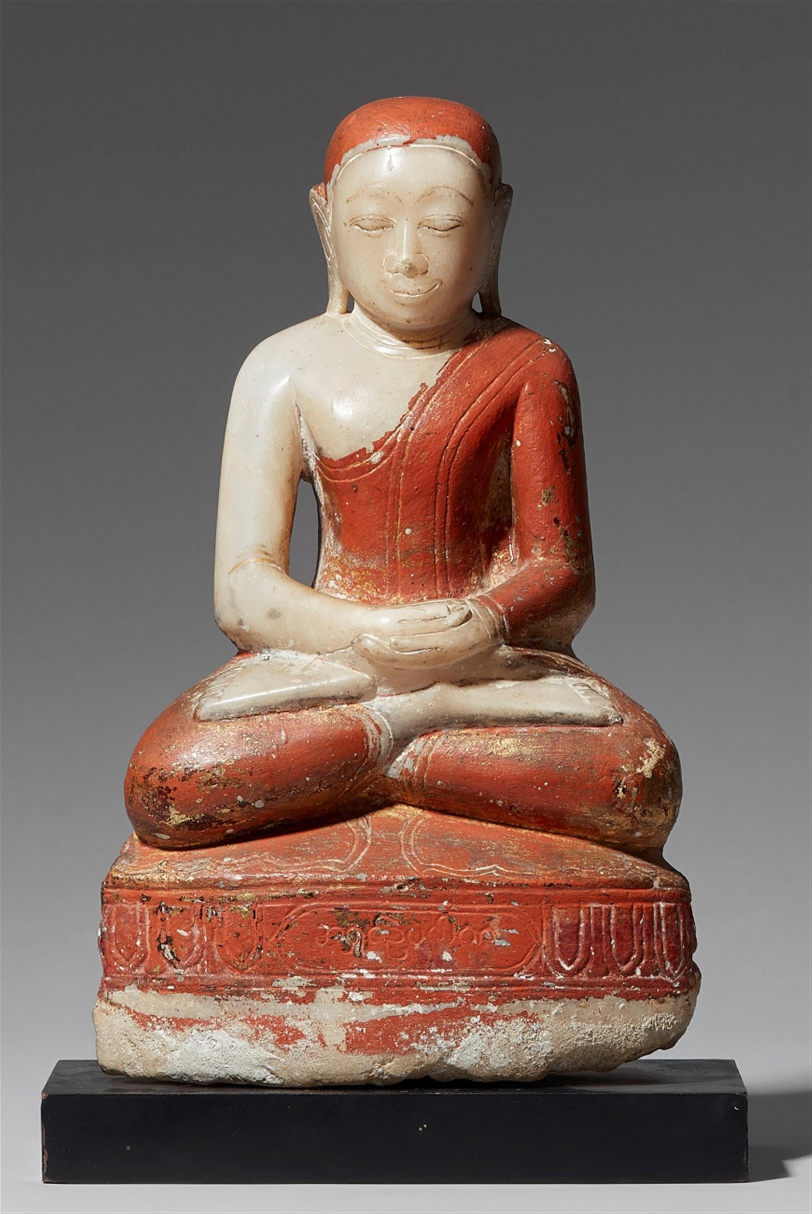 Buddha Shakyamuni. Alabaster. Birma, Shan-Staaten. 19. Jh. - image-1