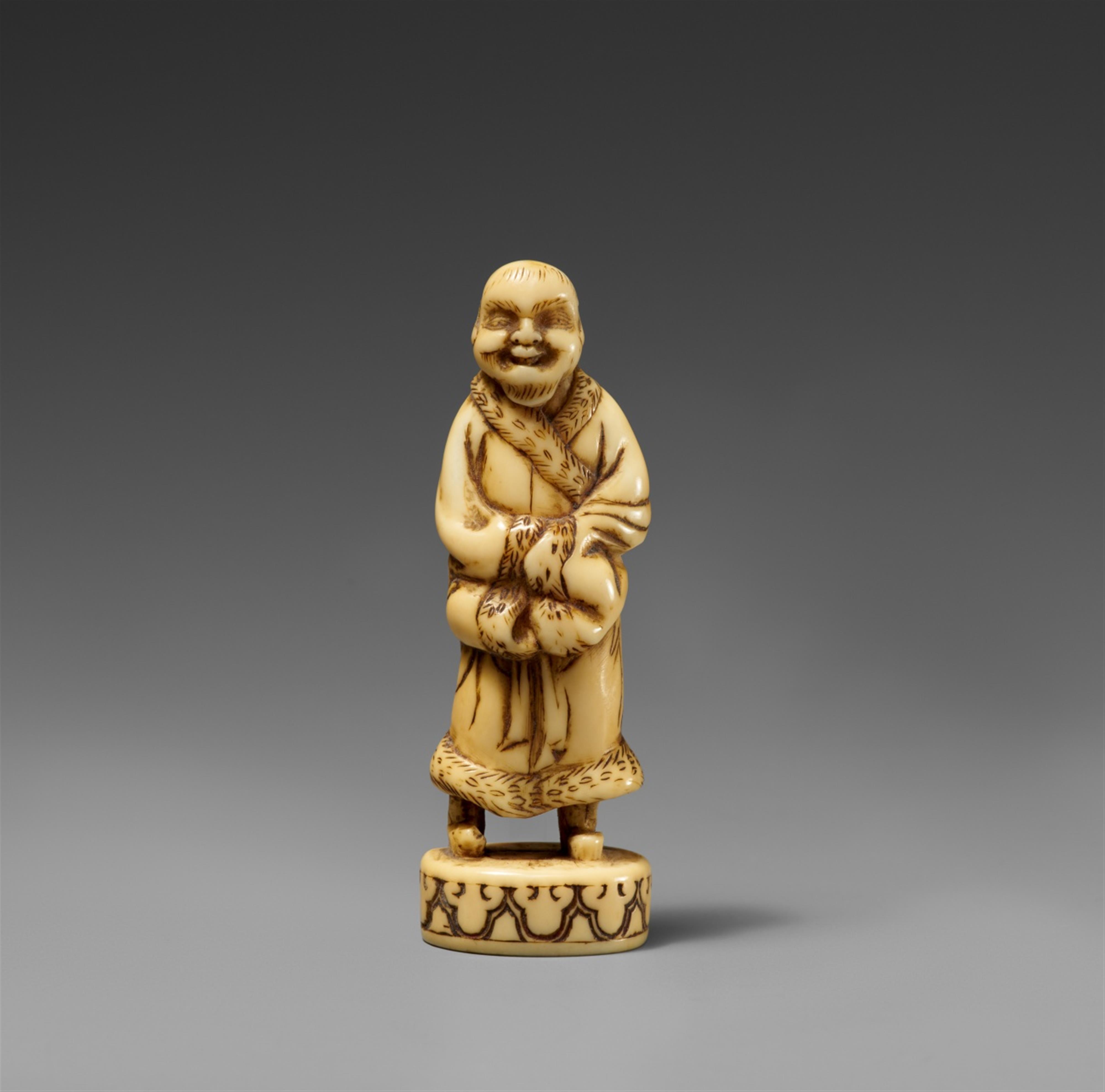 An ivory seal netsuke. 19th century - image-1