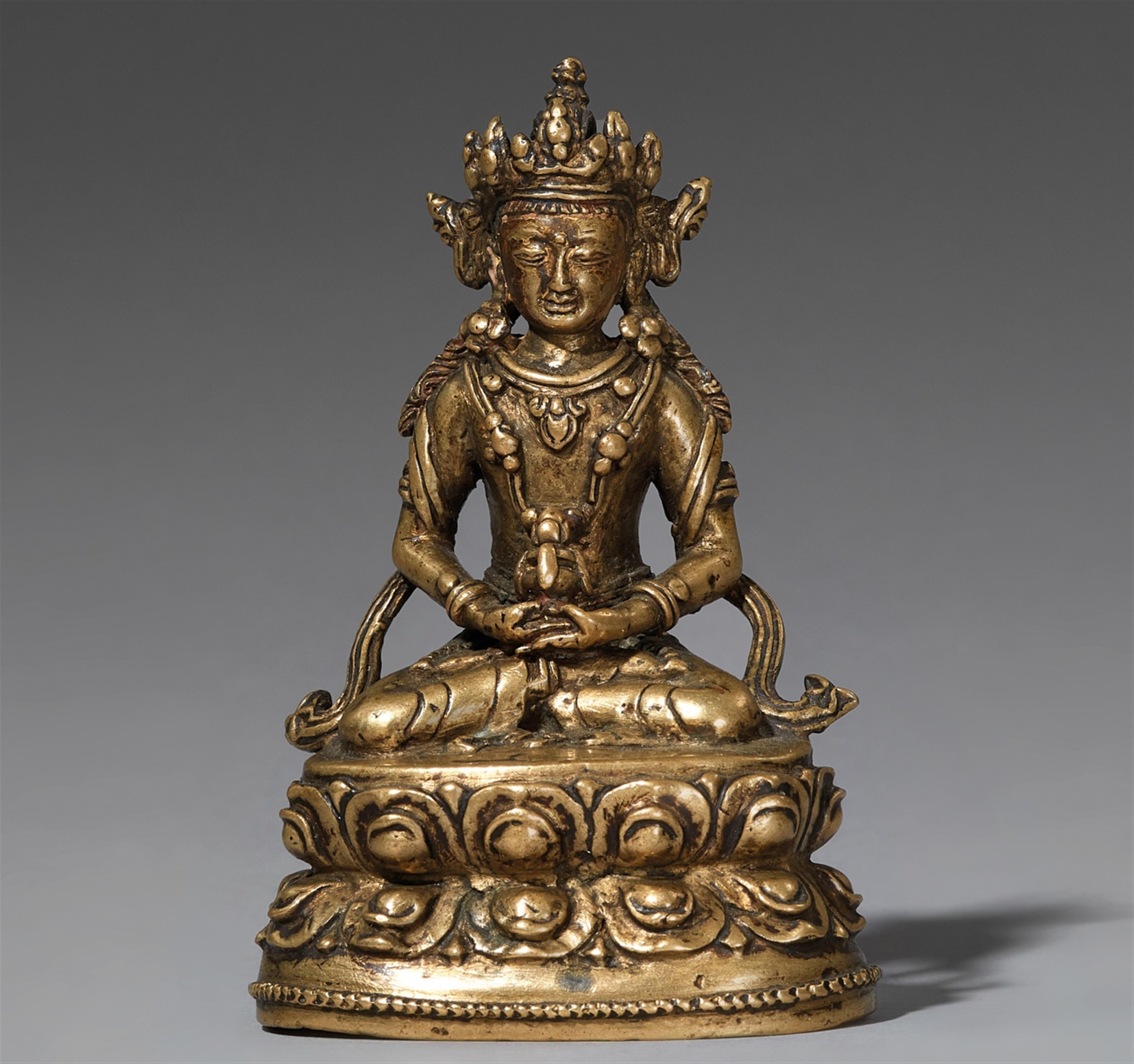 Buddha Amitayus. Bronze. Tibet. 15./16. Jh. - image-1