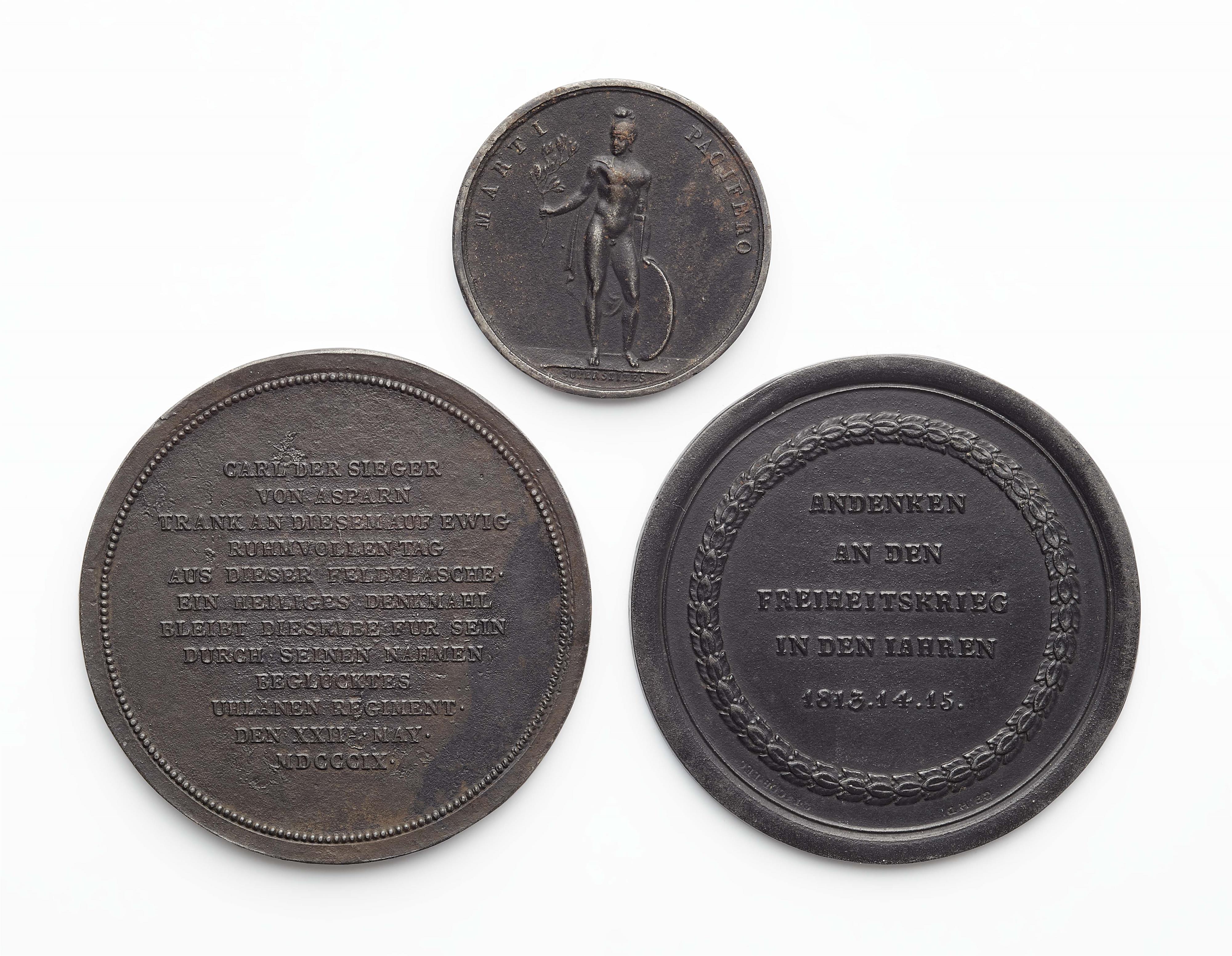 Three cast iron medallions commemorating the German Campaigns - image-2