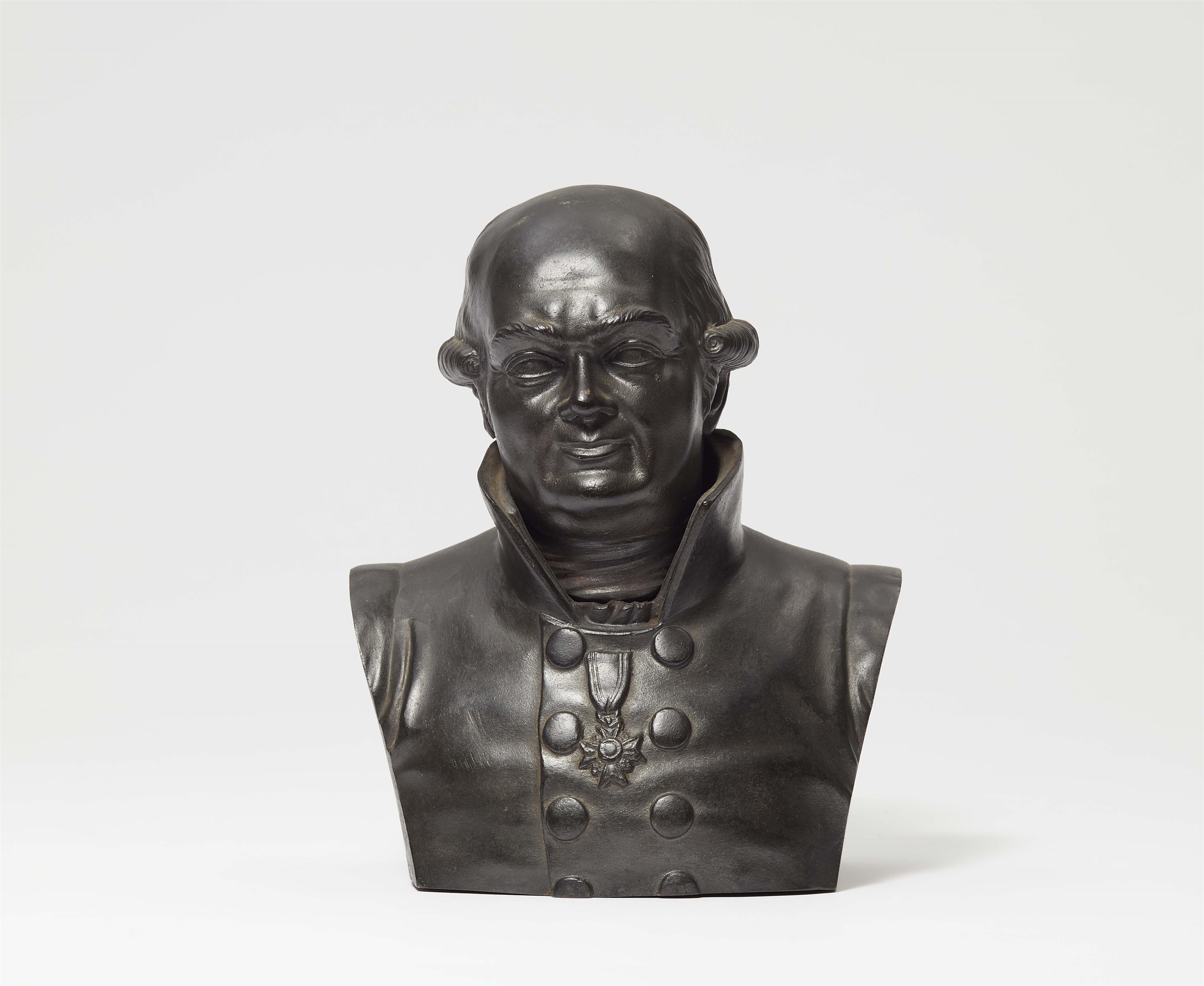 A cast iron bust of mining inspector Abraham Gottlob Werner - image-1