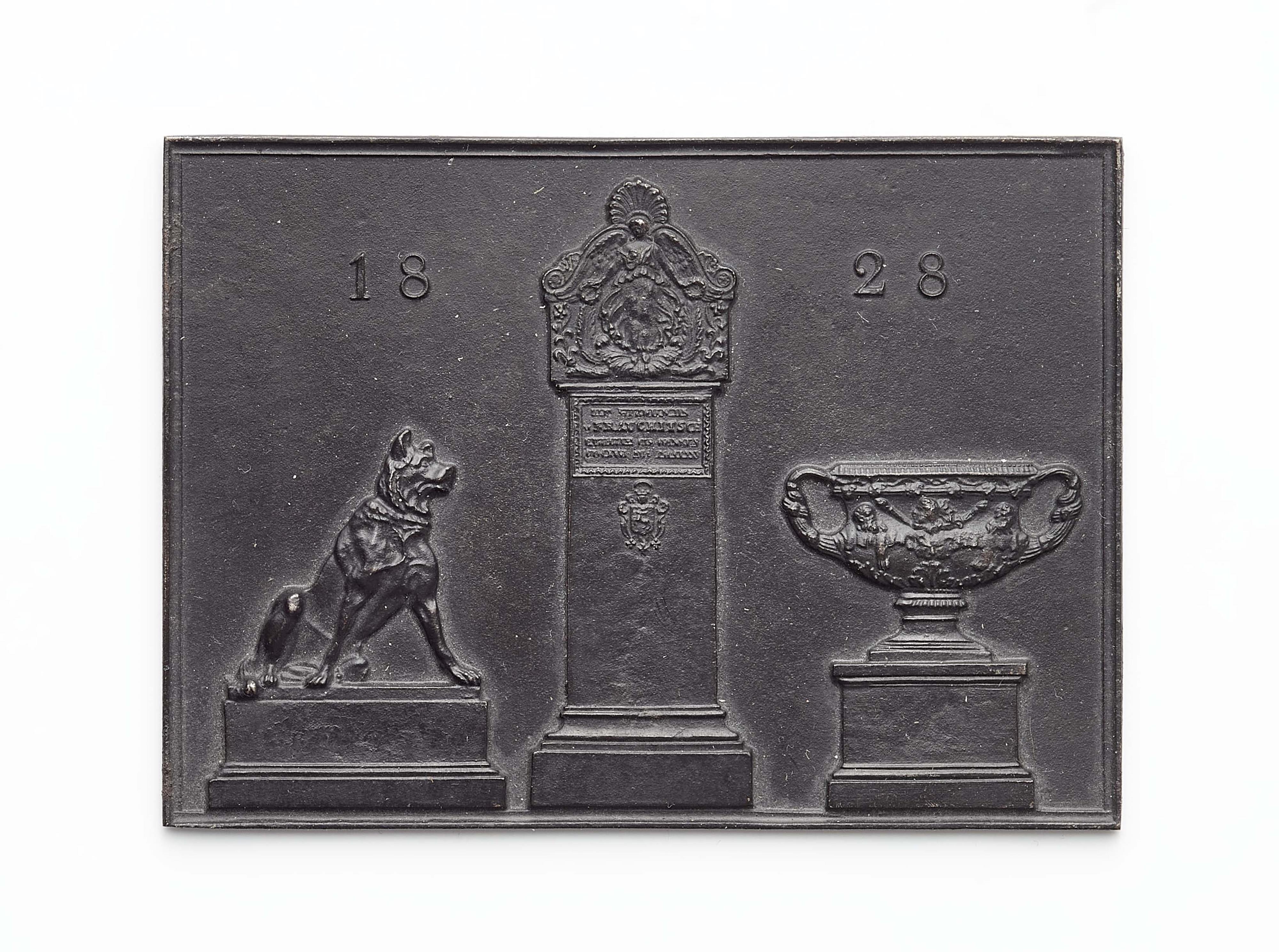 A cast iron New Year's plaque "1828" - image-1
