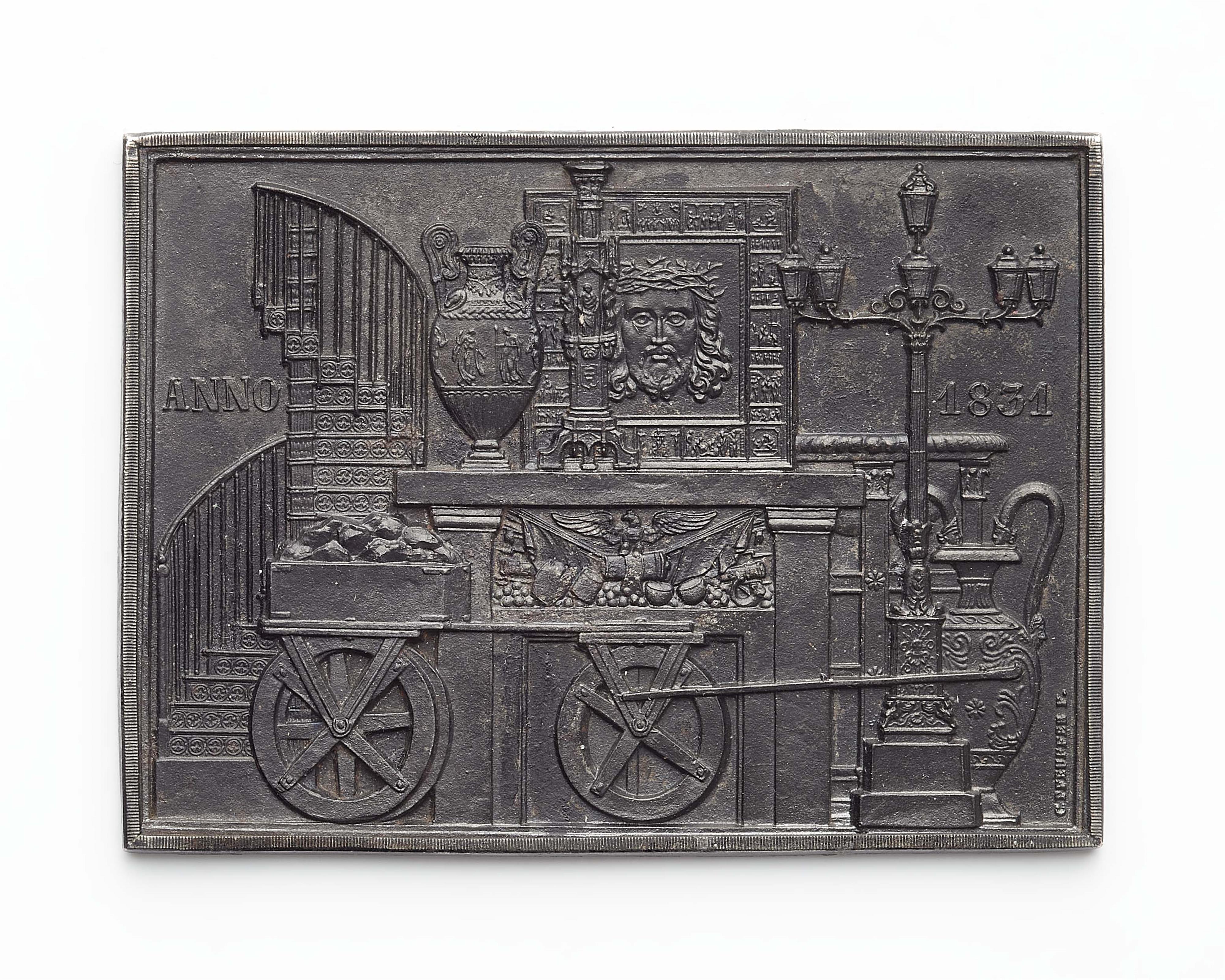 A cast iron New Year's plaque "ANNO 1831" - image-1