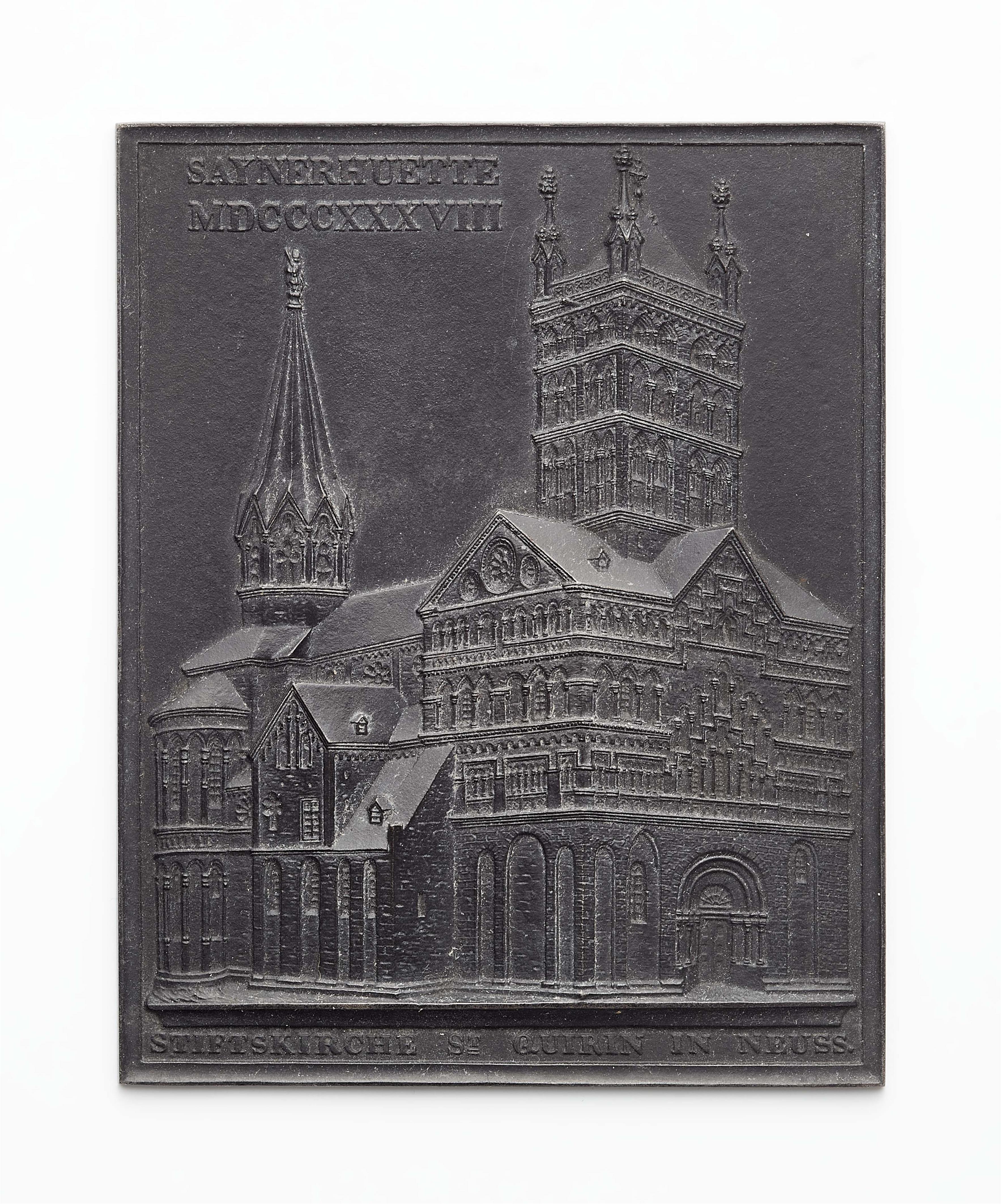 A cast iron New Year's plaque "SAYNERHÜTTE MDCCCXXXVIII" - image-1