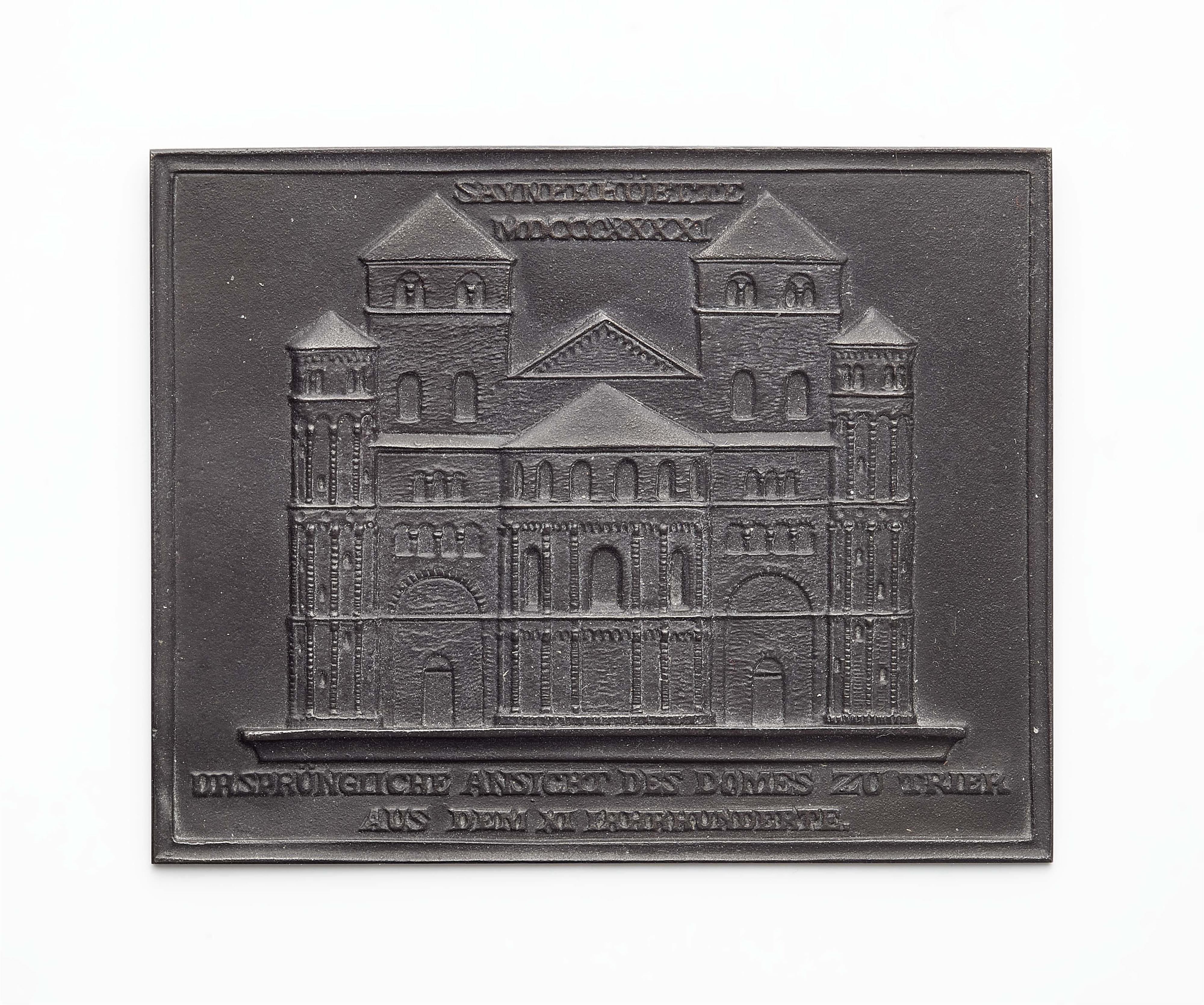 A cast iron New Year's plaque "SAYNERHÜTTE MDCCCXXXXI" - image-1