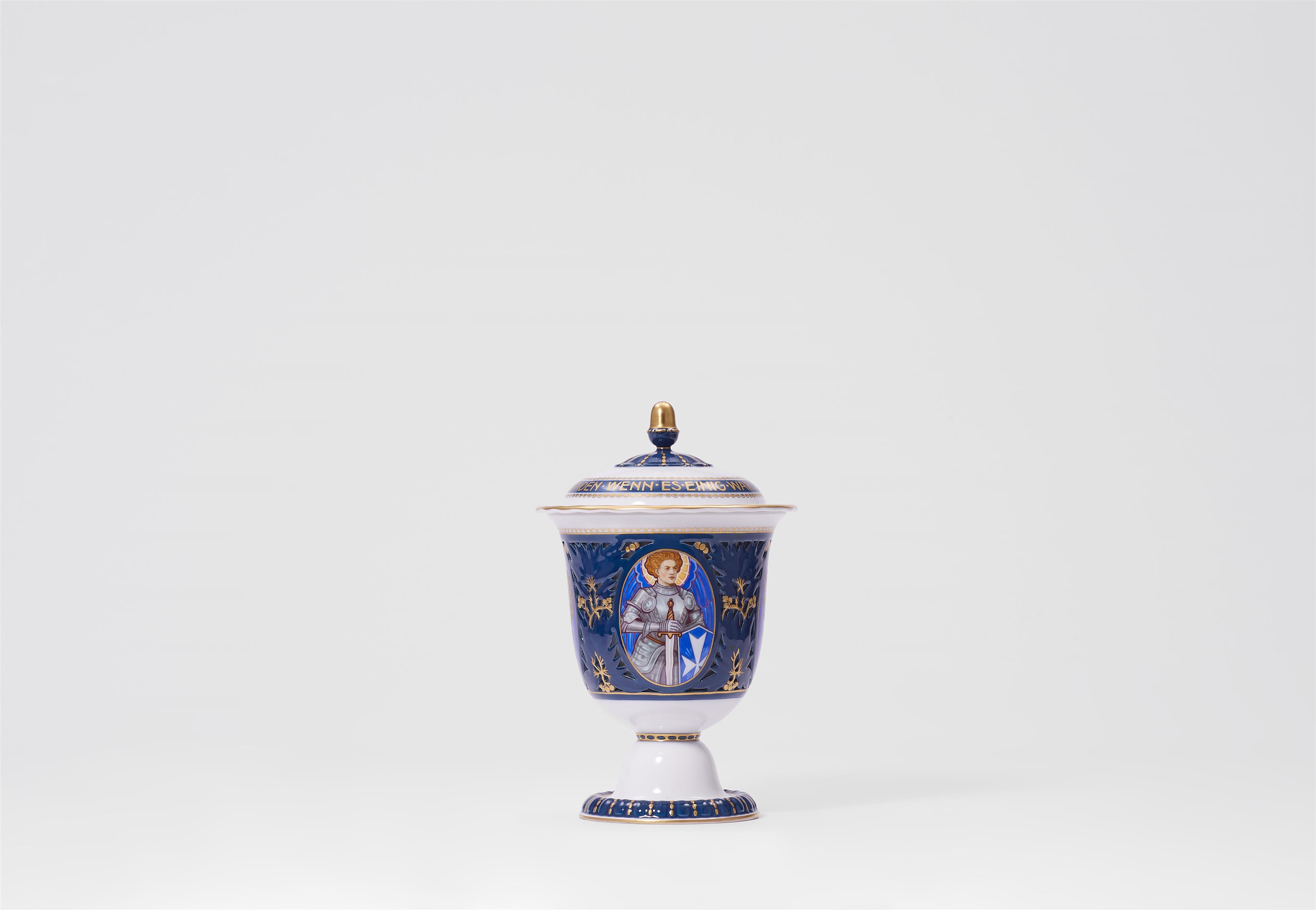 A patriotic Berlin KPM porcelain sugar bowl - image-1