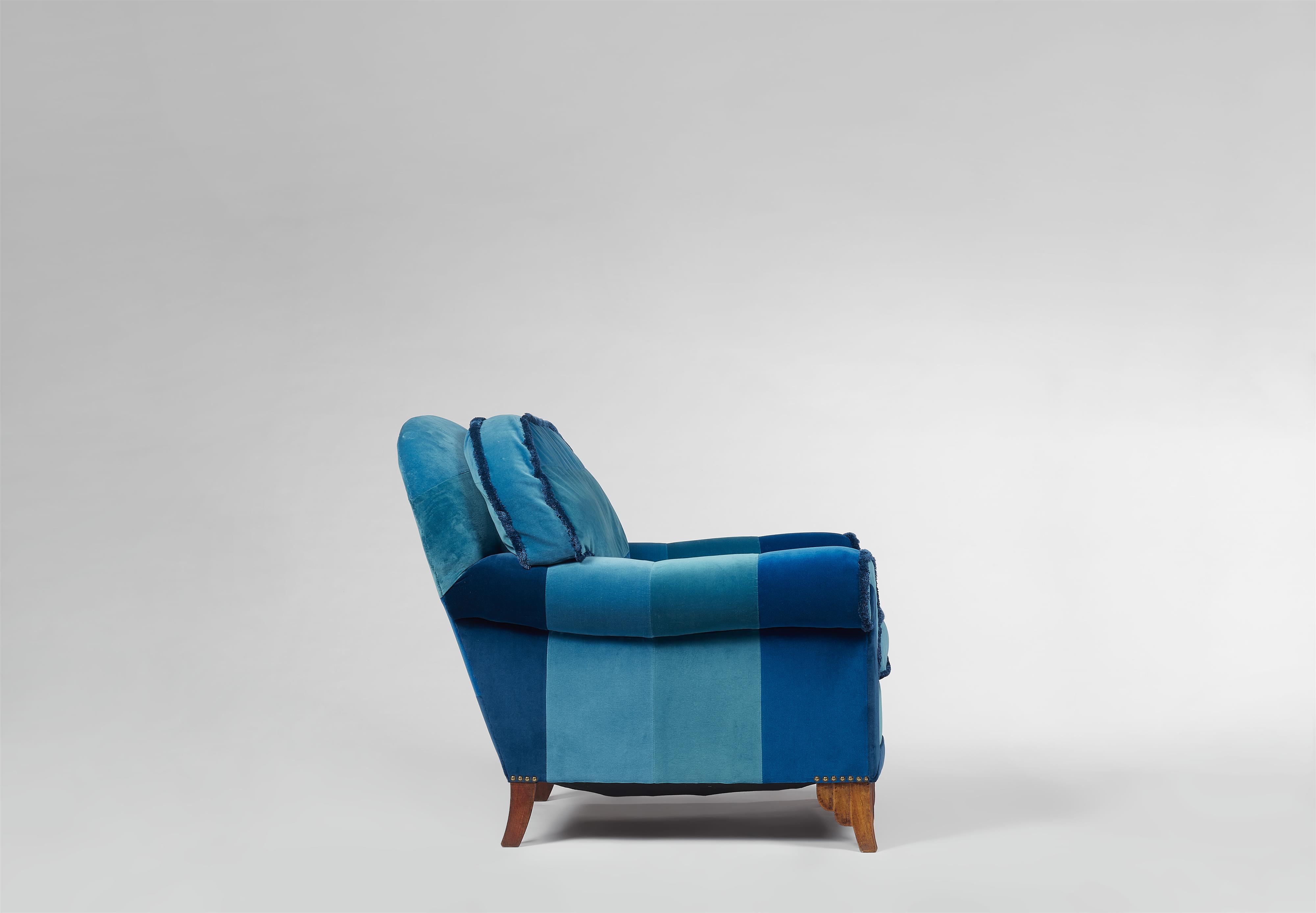 Blue armchair by Bruno Paul - image-4