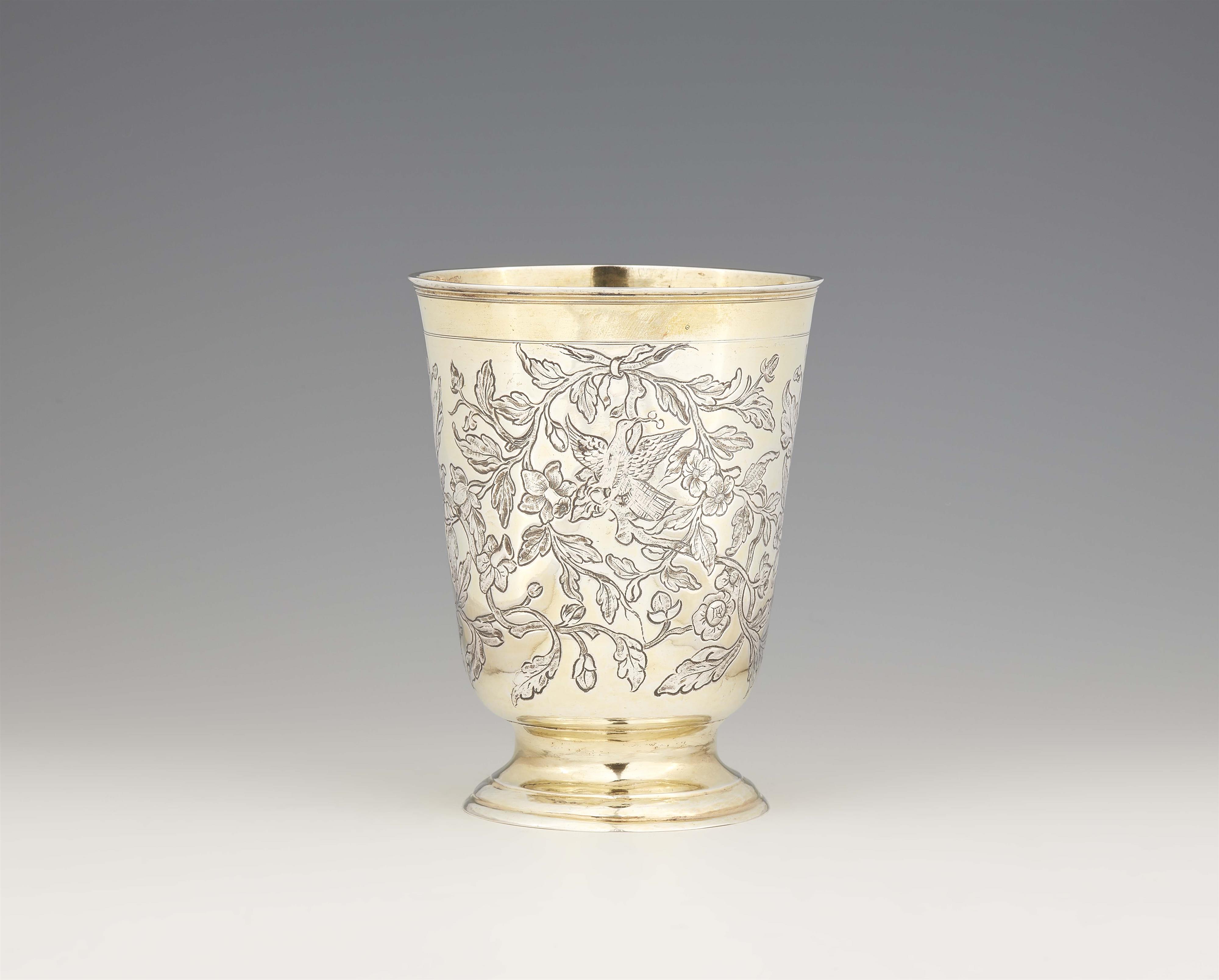 A large Rococo silver beaker - image-2