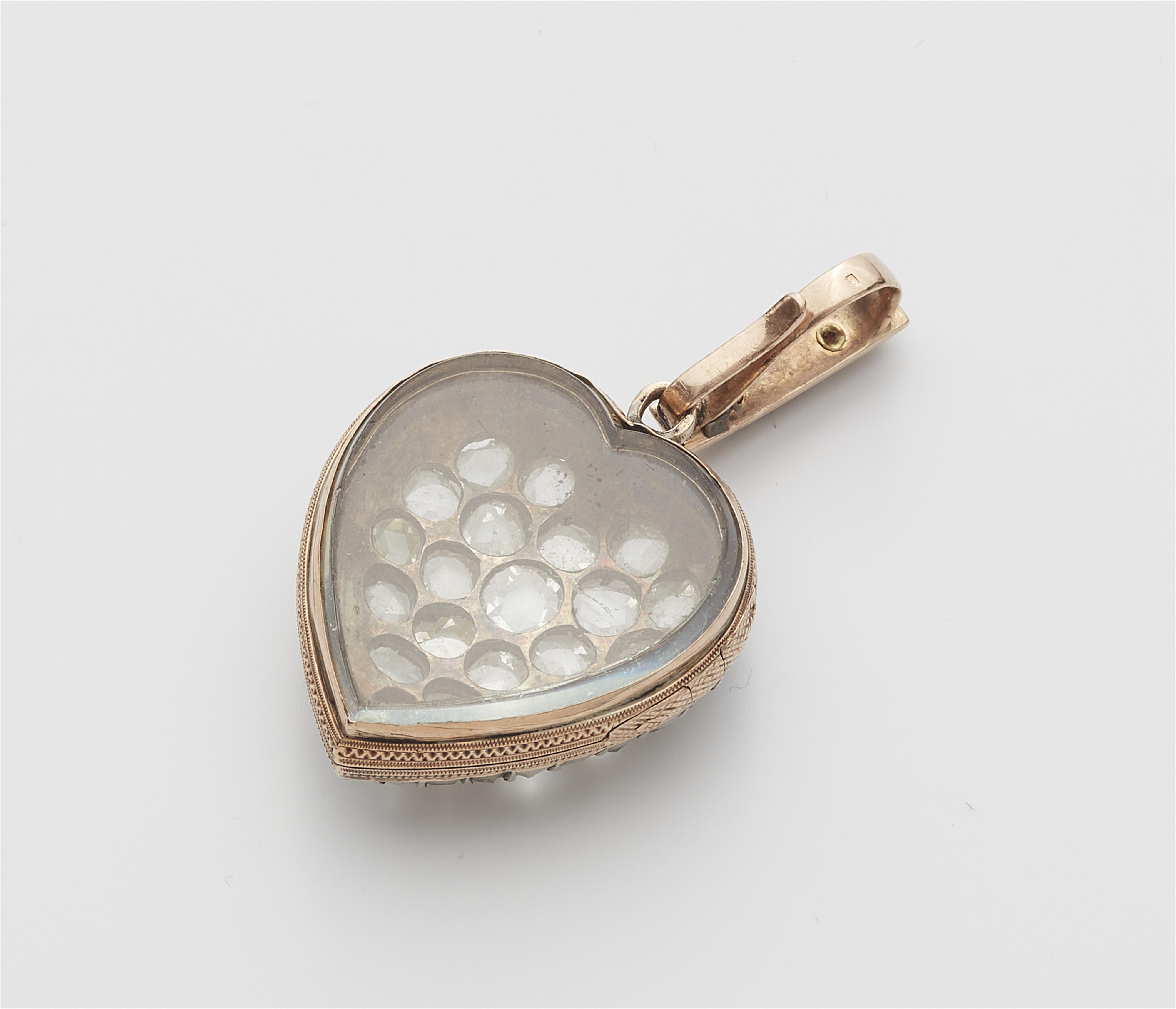 Victorianisches Herzmedaillon mit Diamanten - image-2