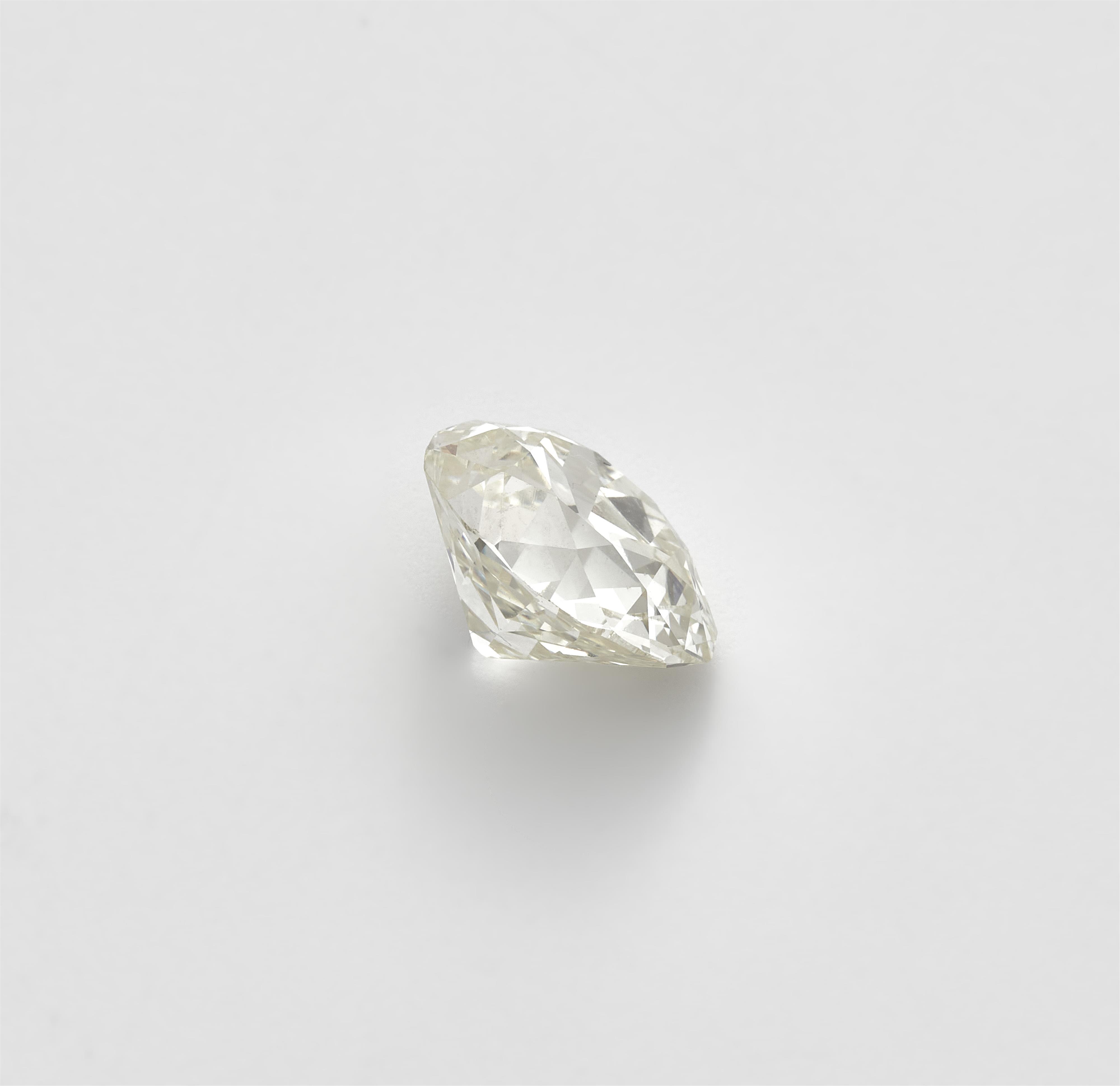 A loose old mine-cut diamond solitaire 3.81 ct. - image-2